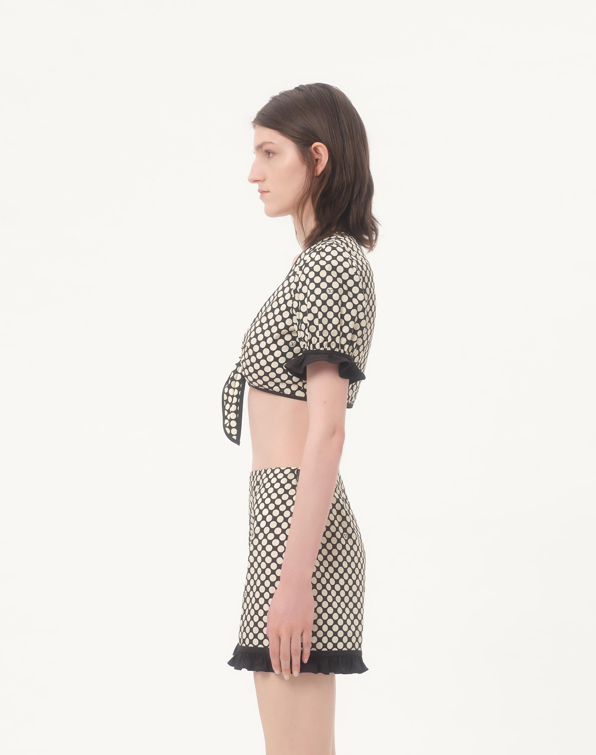 POPLIN TOP WITH PLUS DE POIS PRINT - 5