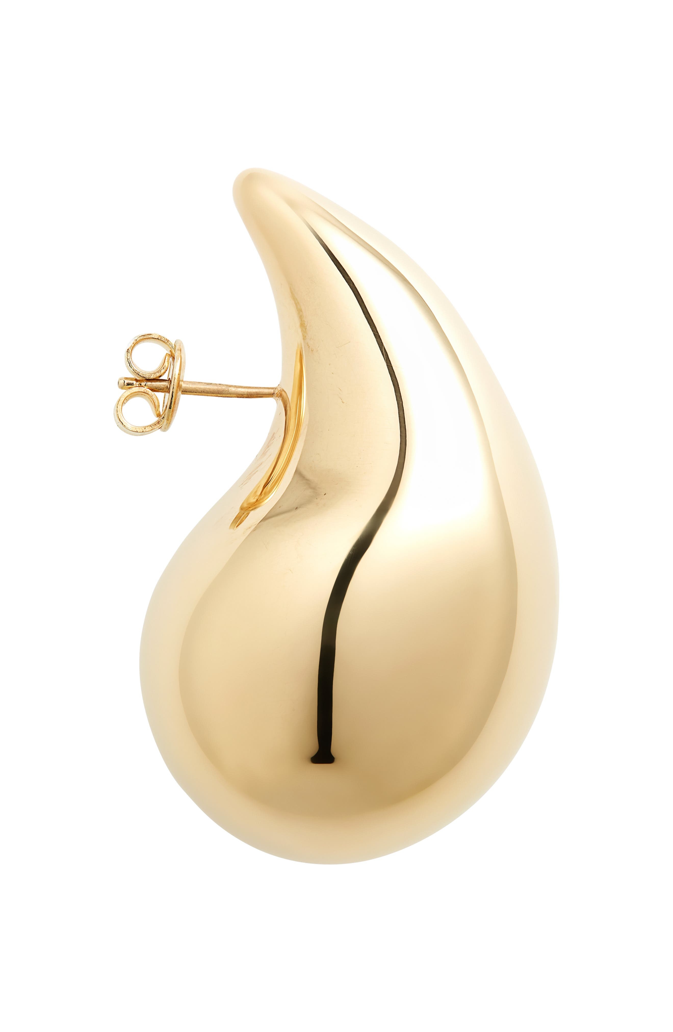 Bottega Veneta Sterling Silver Teardrop Earrings in 8120 Yellow Gold at Nordstrom - 4