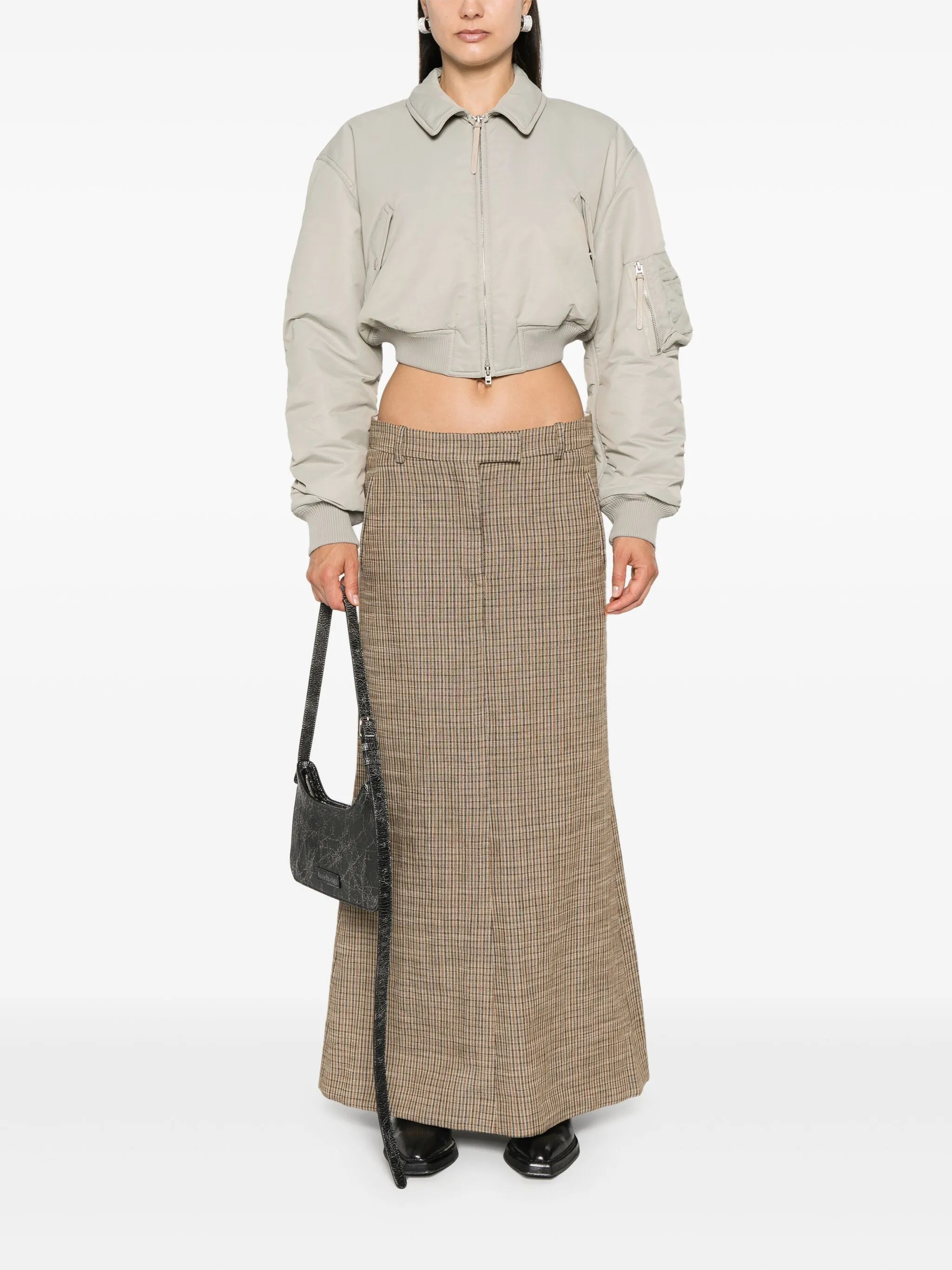 cropped padded bomber jacket - 2