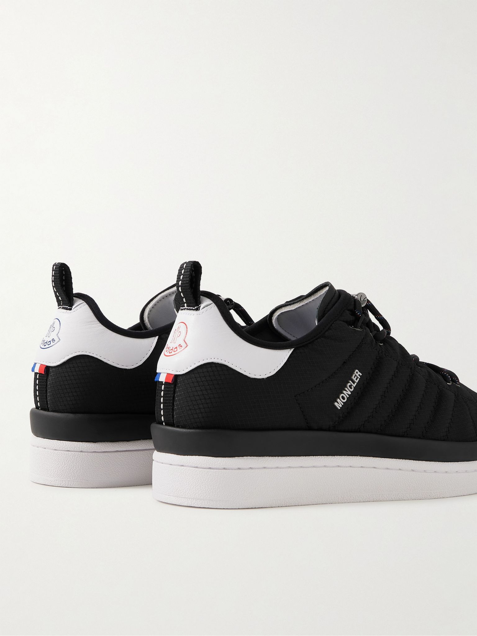 + adidas Originals Campus Leather-Trimmed Quilted GORE-TEX Sneakers Black - 5
