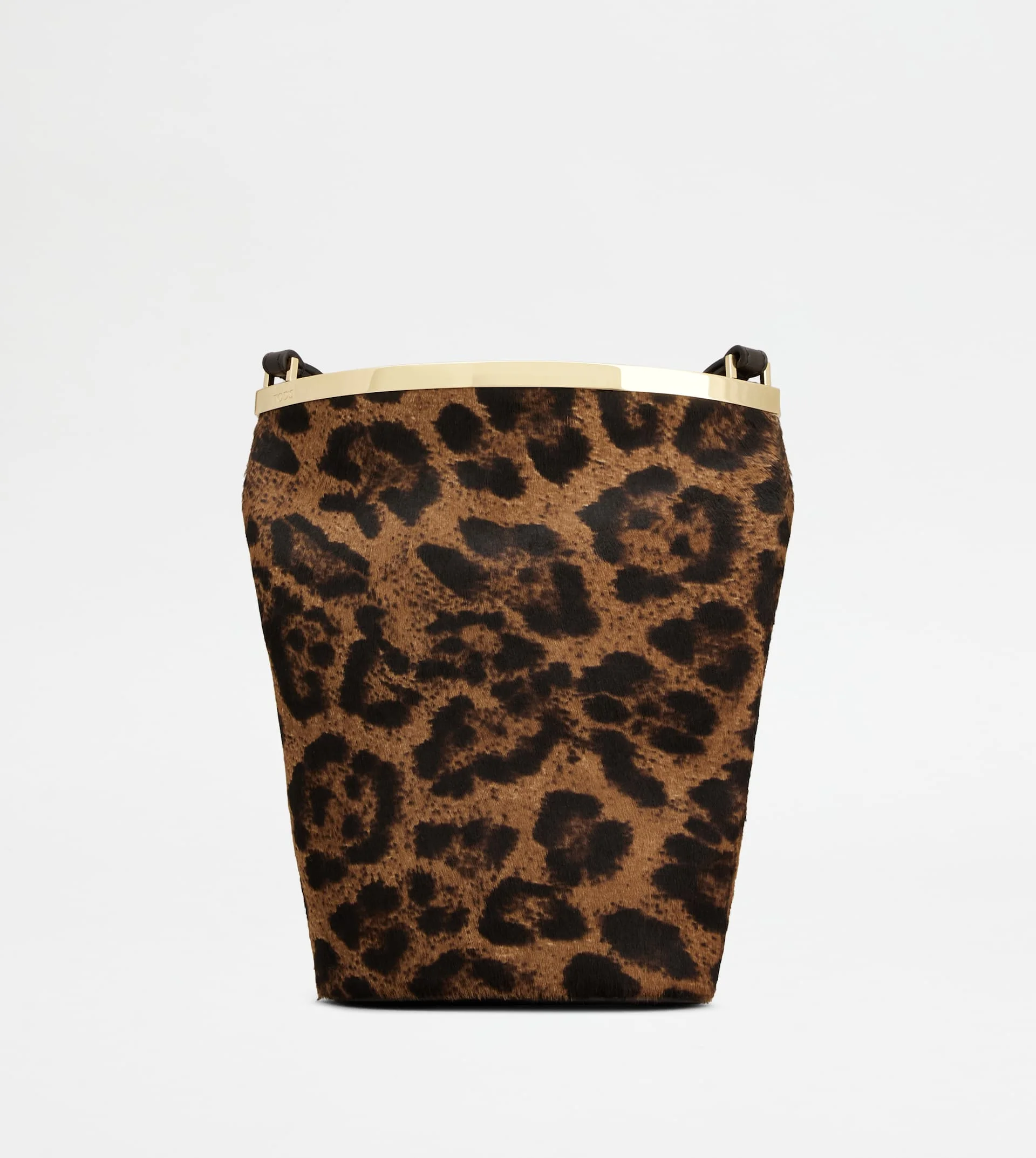 TOD'S MAGENTA BAG BUCKET BAG IN PONY EFFECT LEATHER MINI - BROWN - 1