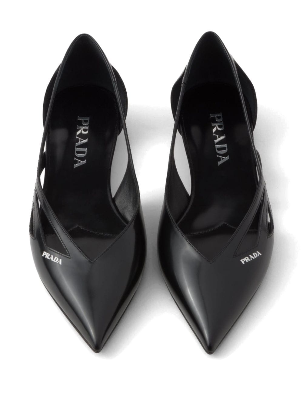 leather cut-out ballerinas - 4