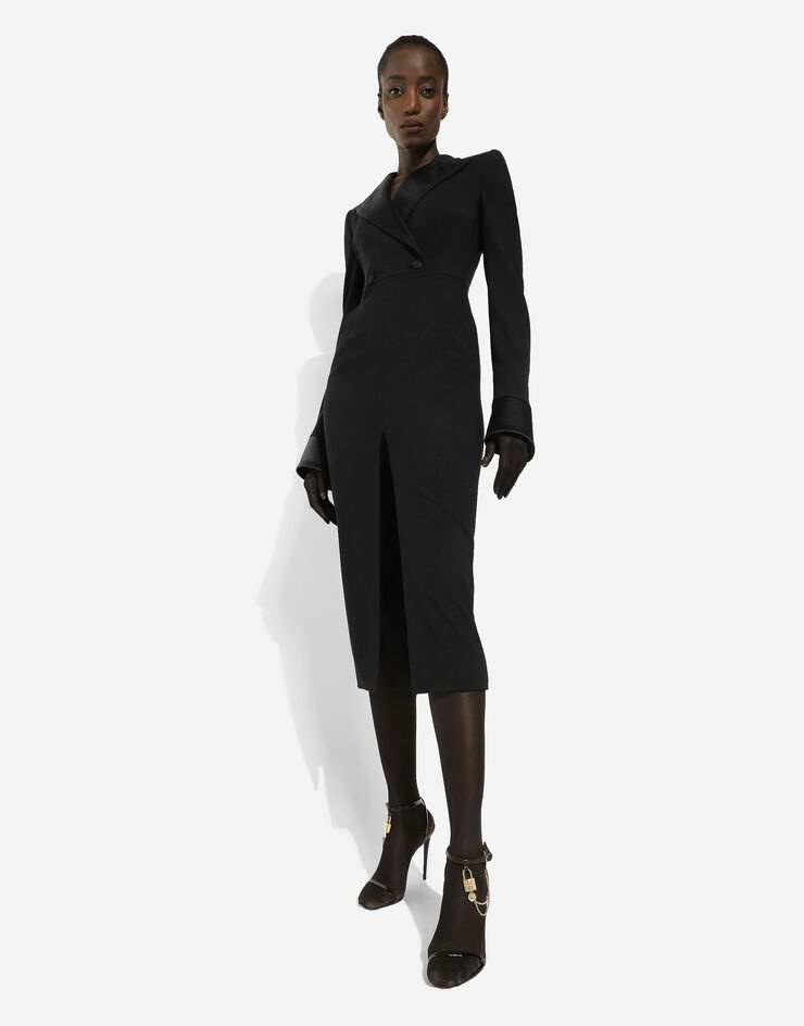 Woolen calf-length coat dress - 6