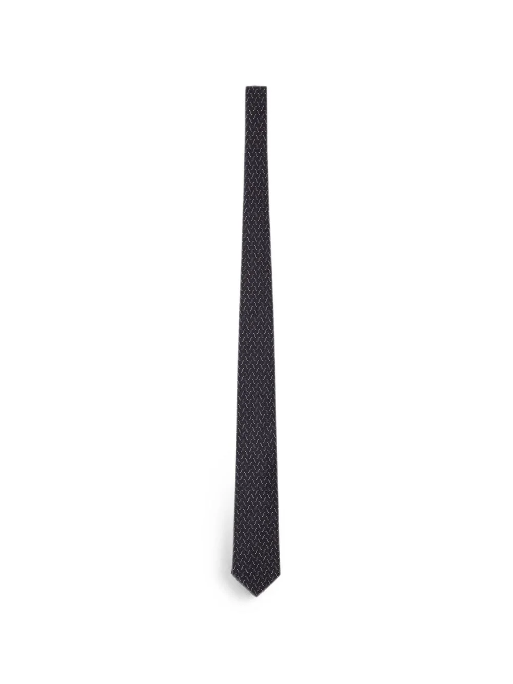 patterned silk tie - 1