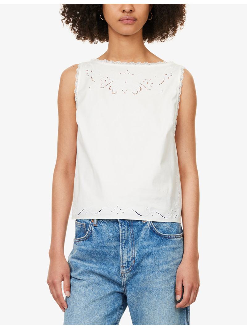 Fiorella Embroidered Cotton Top 3