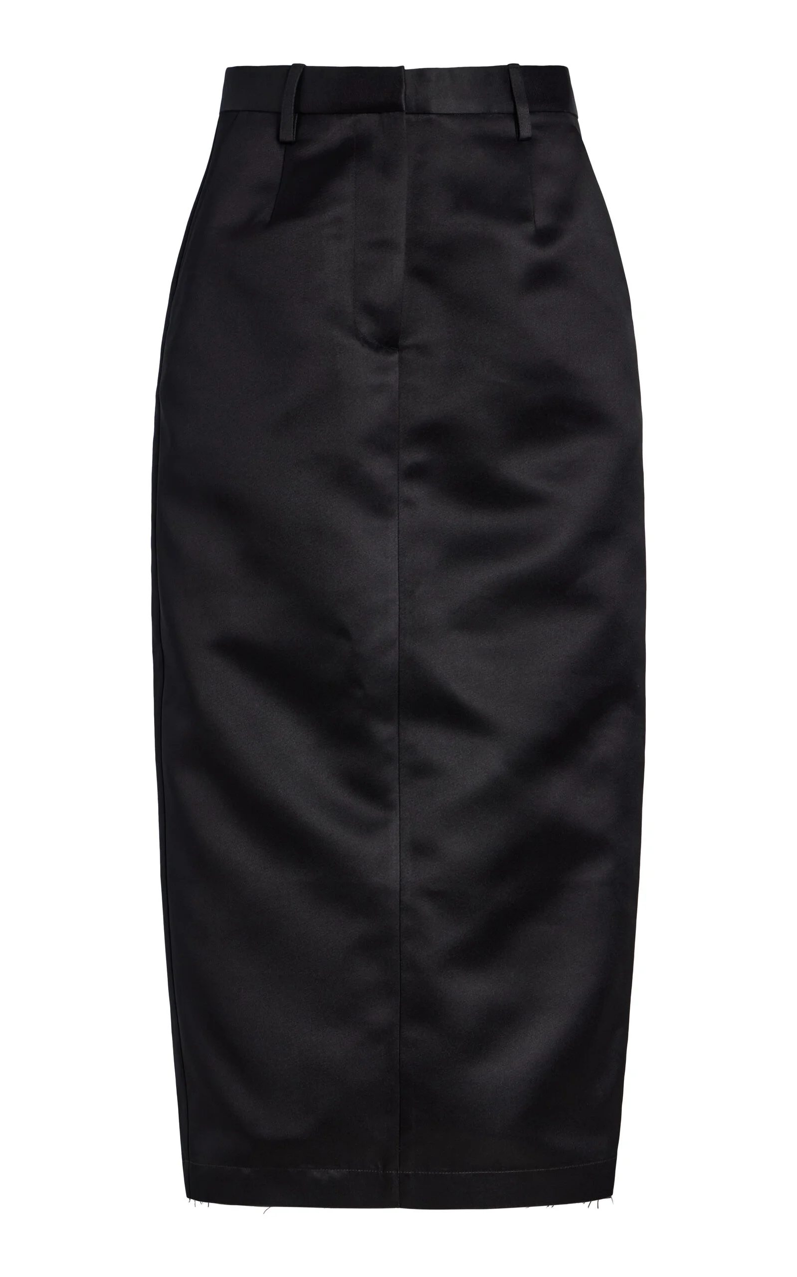Satin Pencil Skirt black - 1