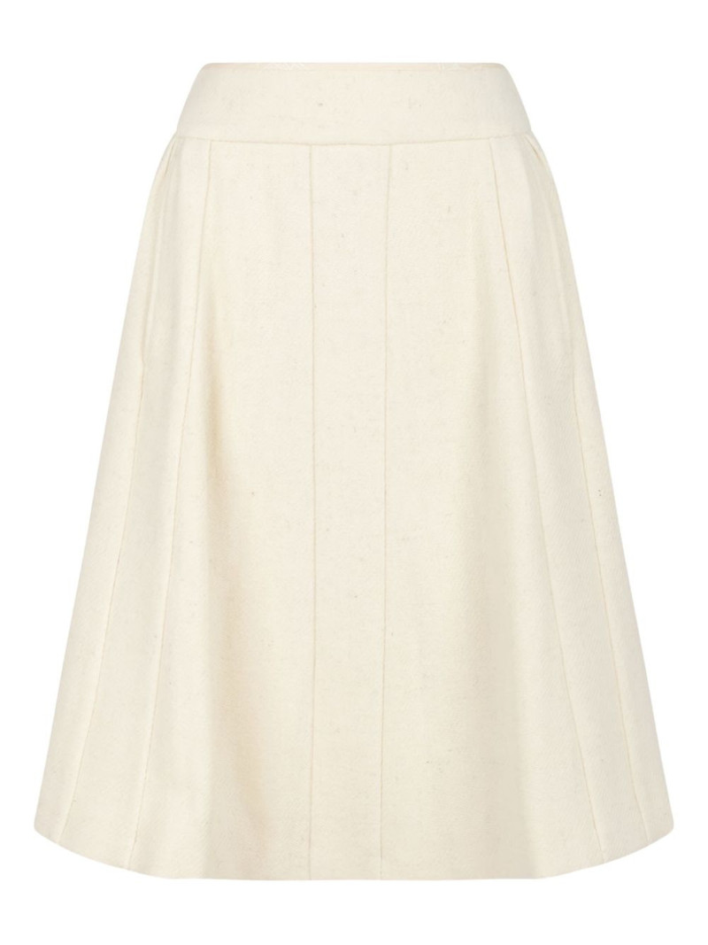 button pleated skirt 1