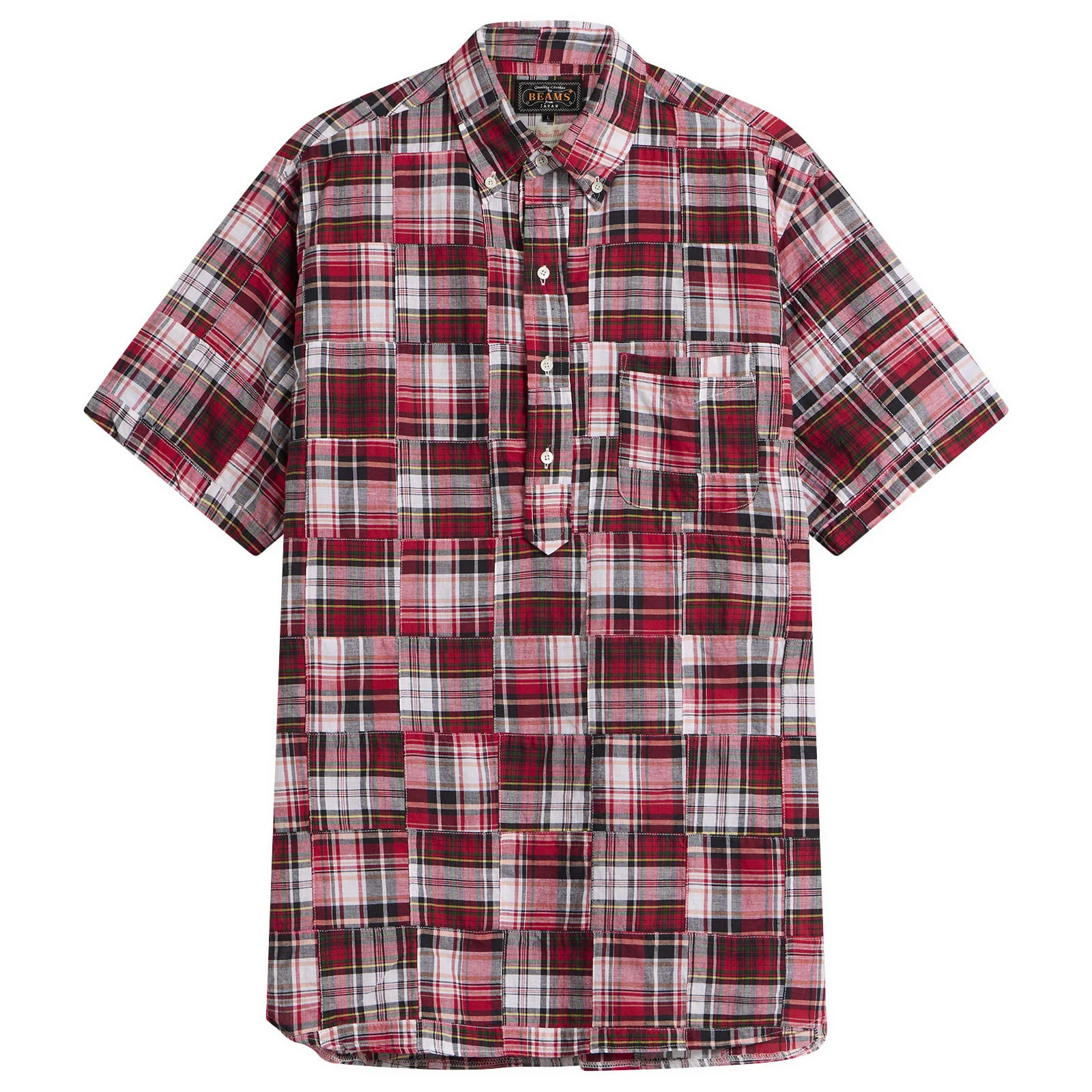 Beams Plus Pullover Patchwork Masras Shirt - 1