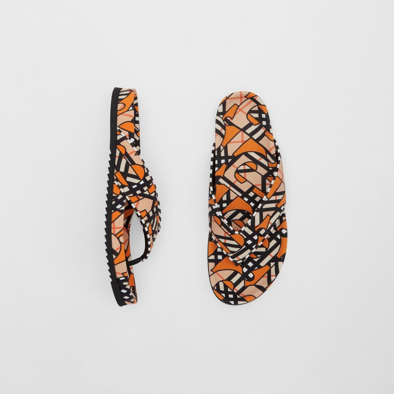Burberry Monogram Print Neoprene Sandals outlook