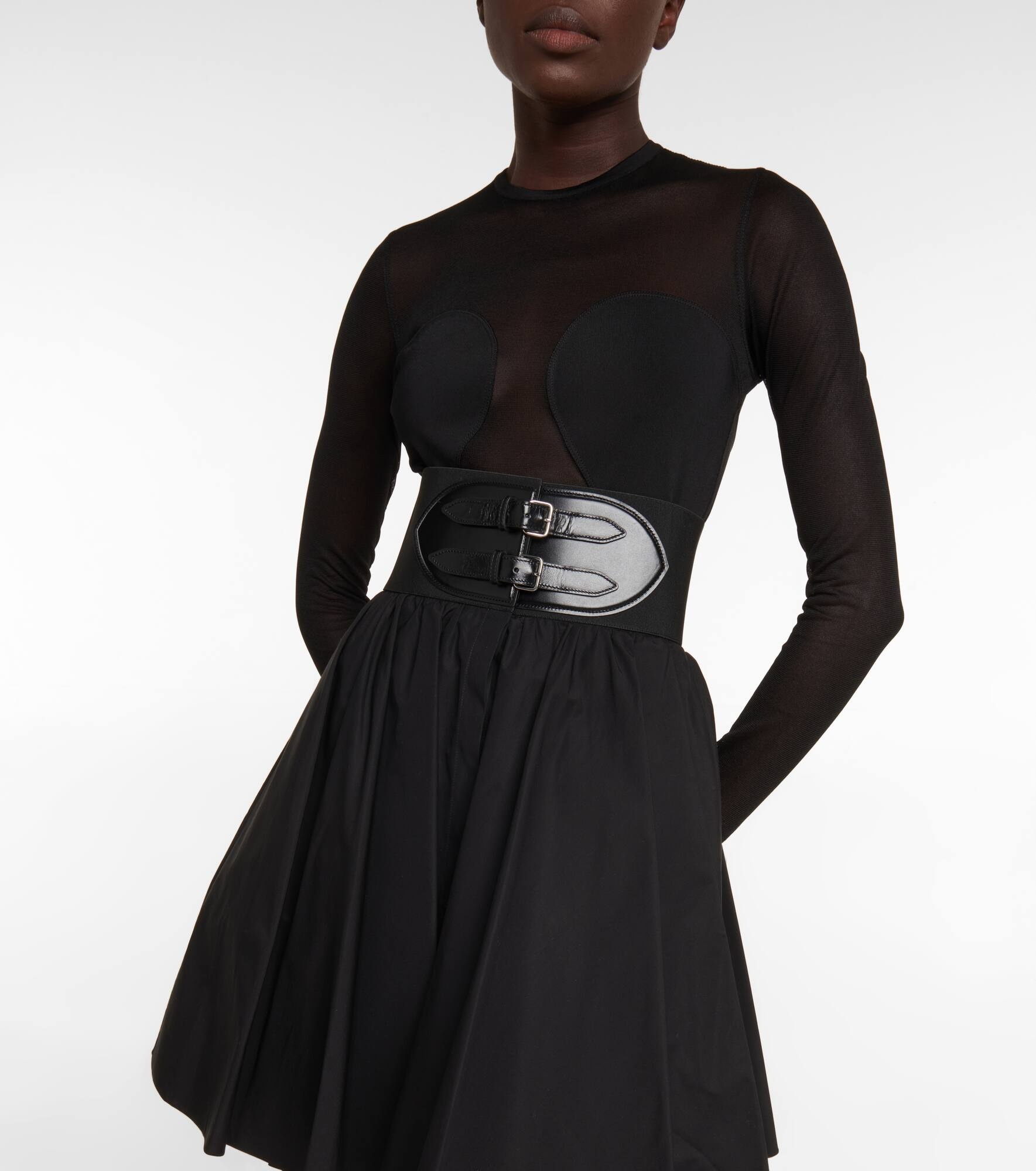 Belted cotton skirt - 4