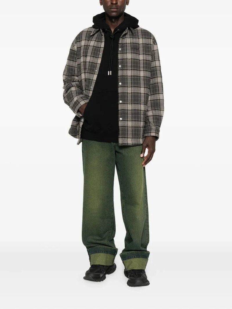 Off-White `Spray Arr Check Flan` Padded Overshirt outlook