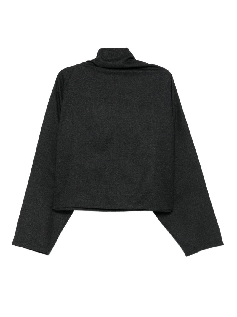 DUŠAN funnel-neck boxy top outlook