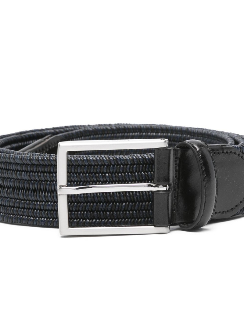 Canali braided leather belt outlook