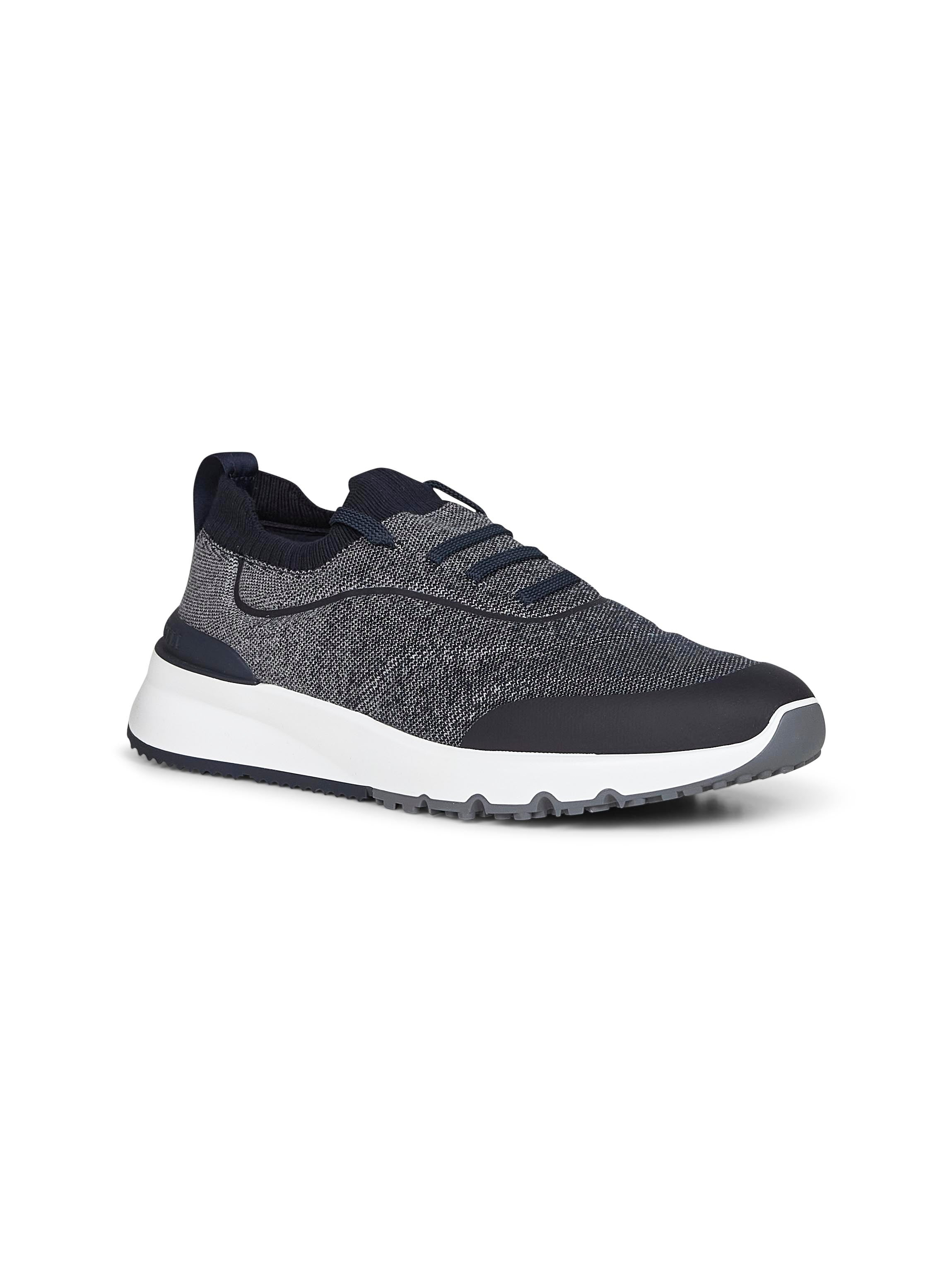 Blue techno cotton knit Runners - 2