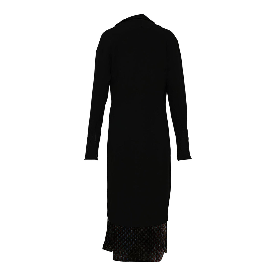 Fitted Dress With Topstitched - 2
