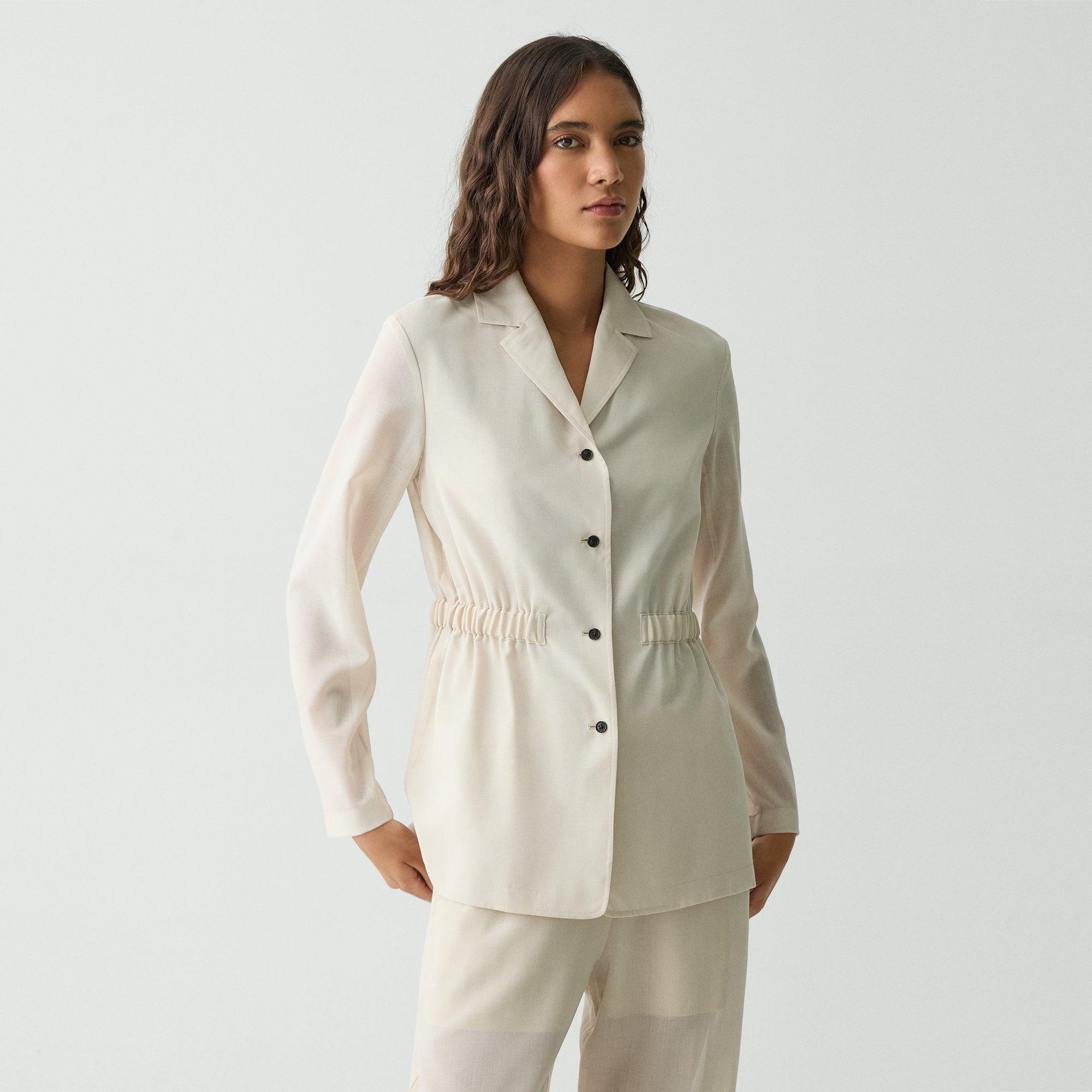 Cinch Waist Jacket in Wool-Poly - 2