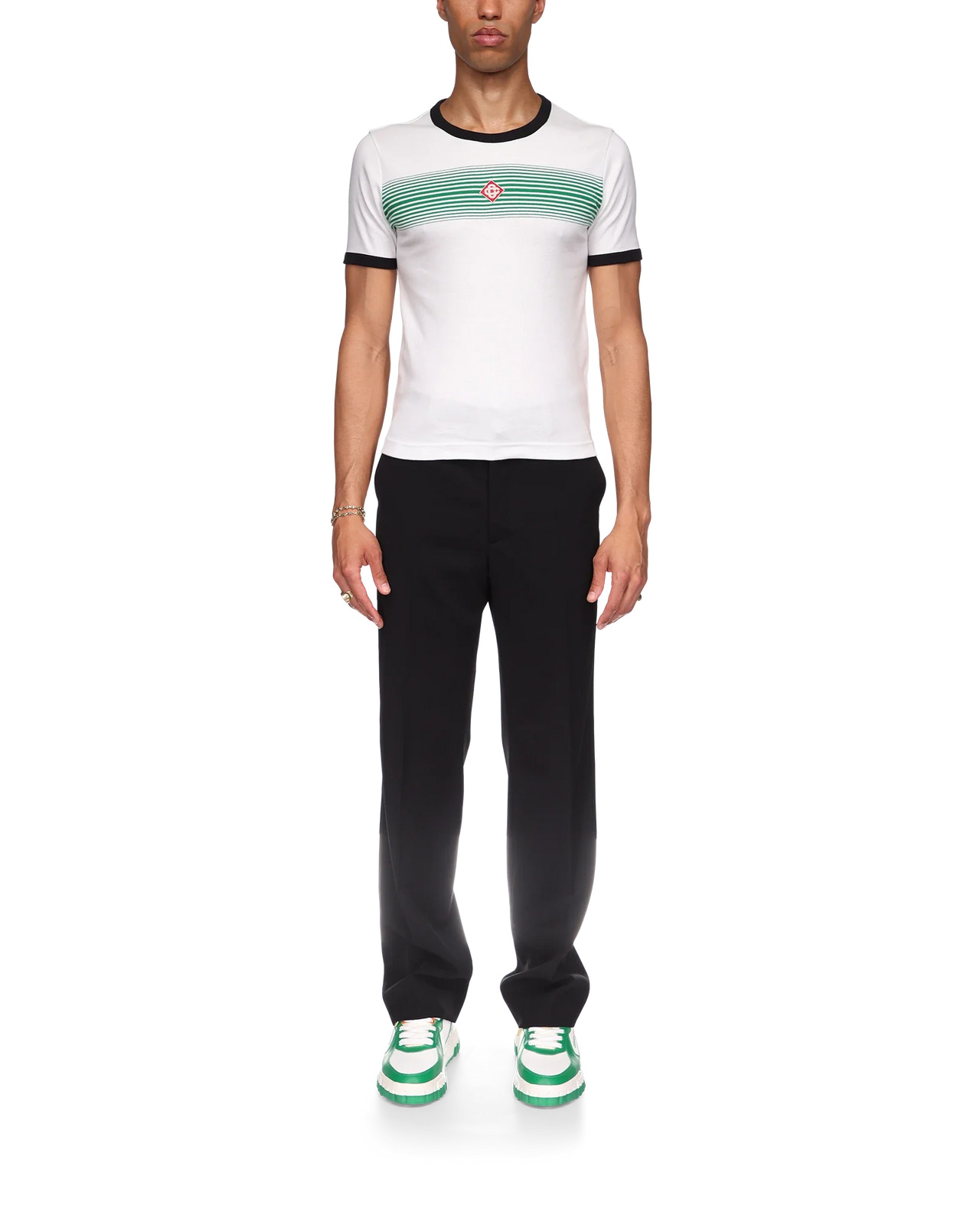 Gradient Stripe Ringer T-Shirt - 2