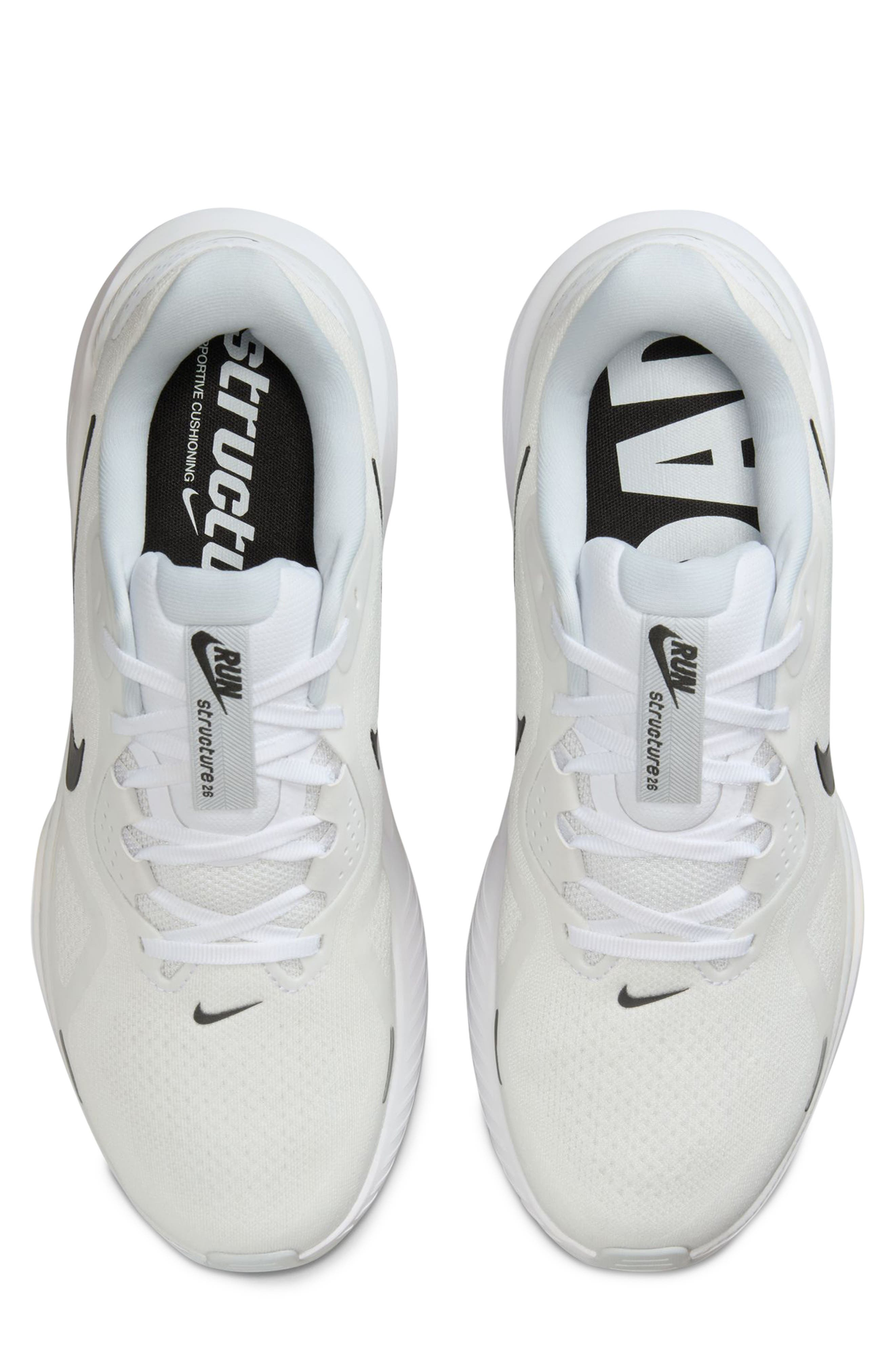 Nike Structure 26 Running Shoe in White/Pure Platinum at Nordstrom - 3