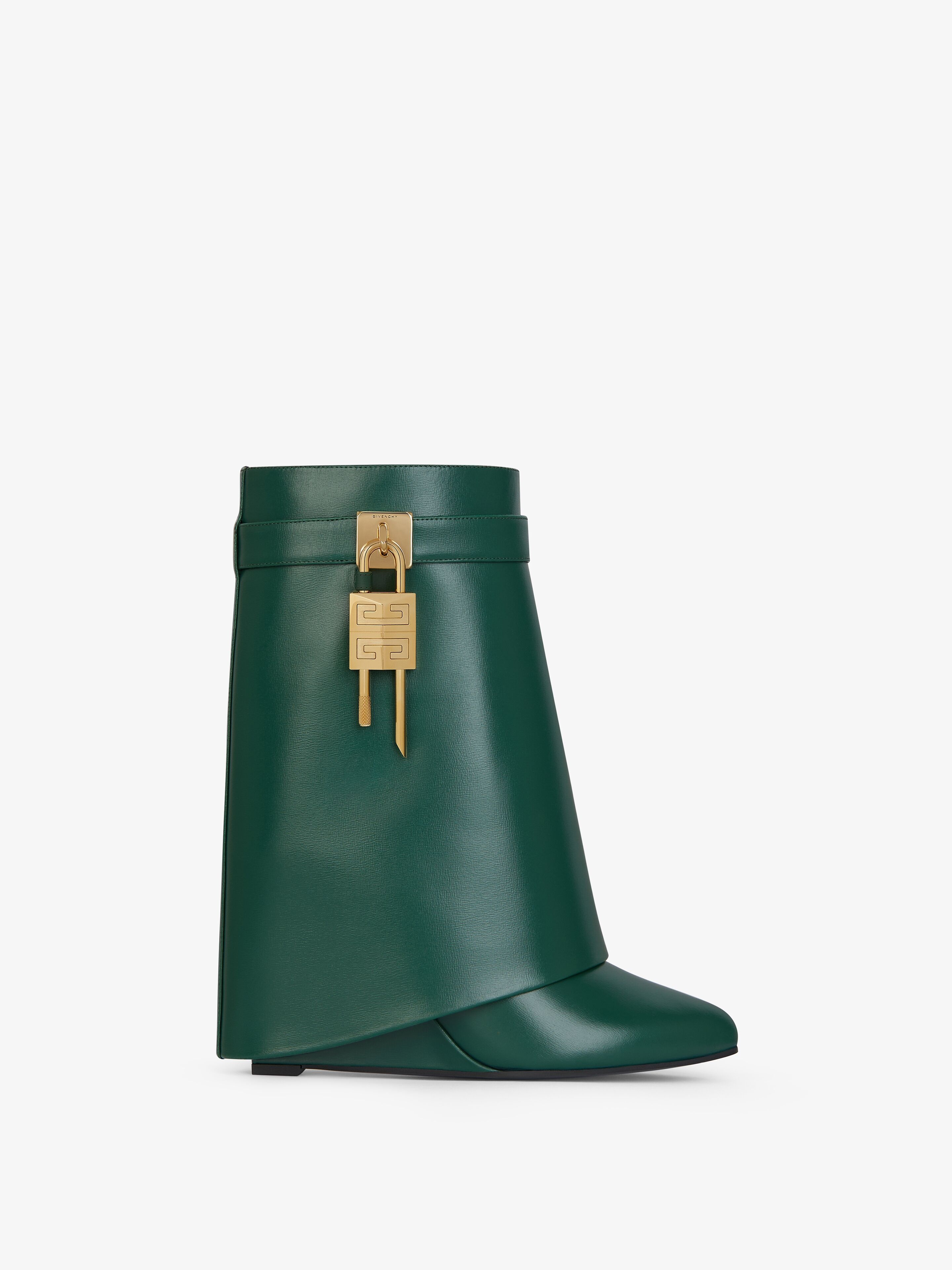 SHARK LOCK ANKLE BOOTS IN LEATHER - 1