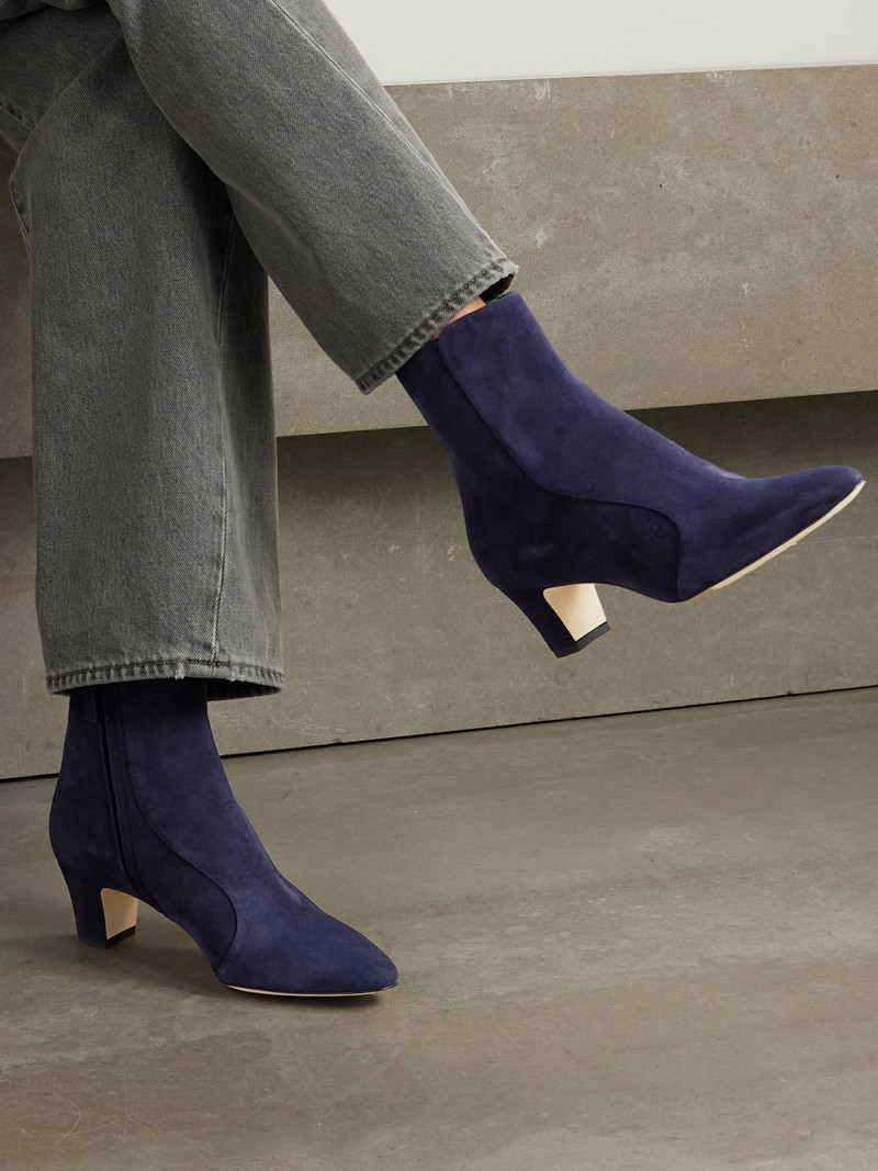 Manolo Blahnik Myconia 50 Suede Ankle Boots outlook