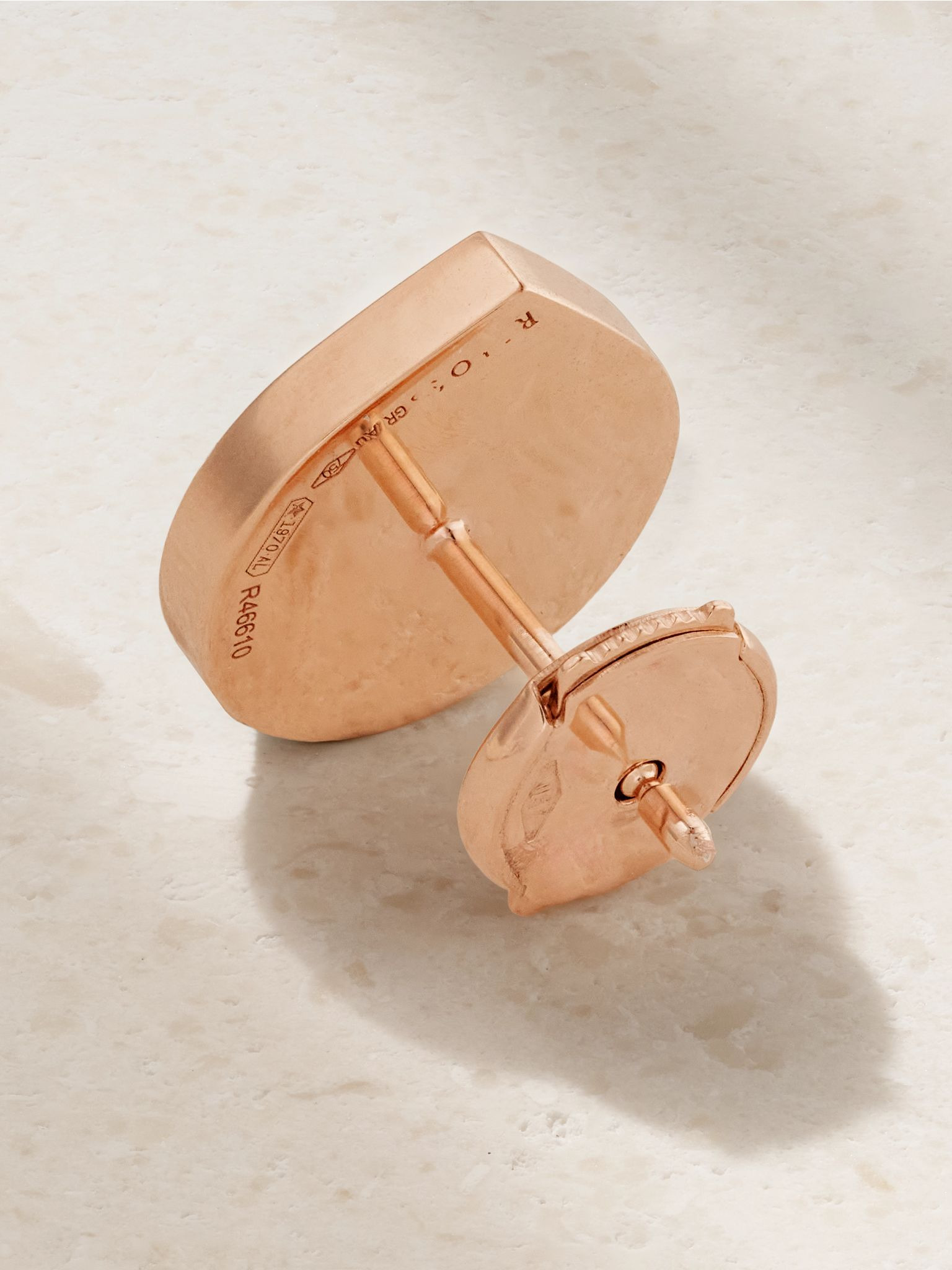 Antifer 18-karat rose gold, lapis lazuli and diamond single earring Gold - 3