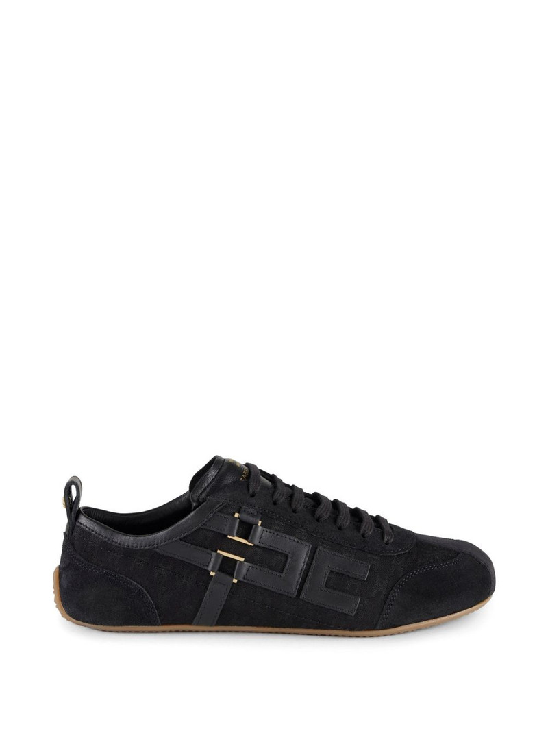 monogram embroidered sneakers 1