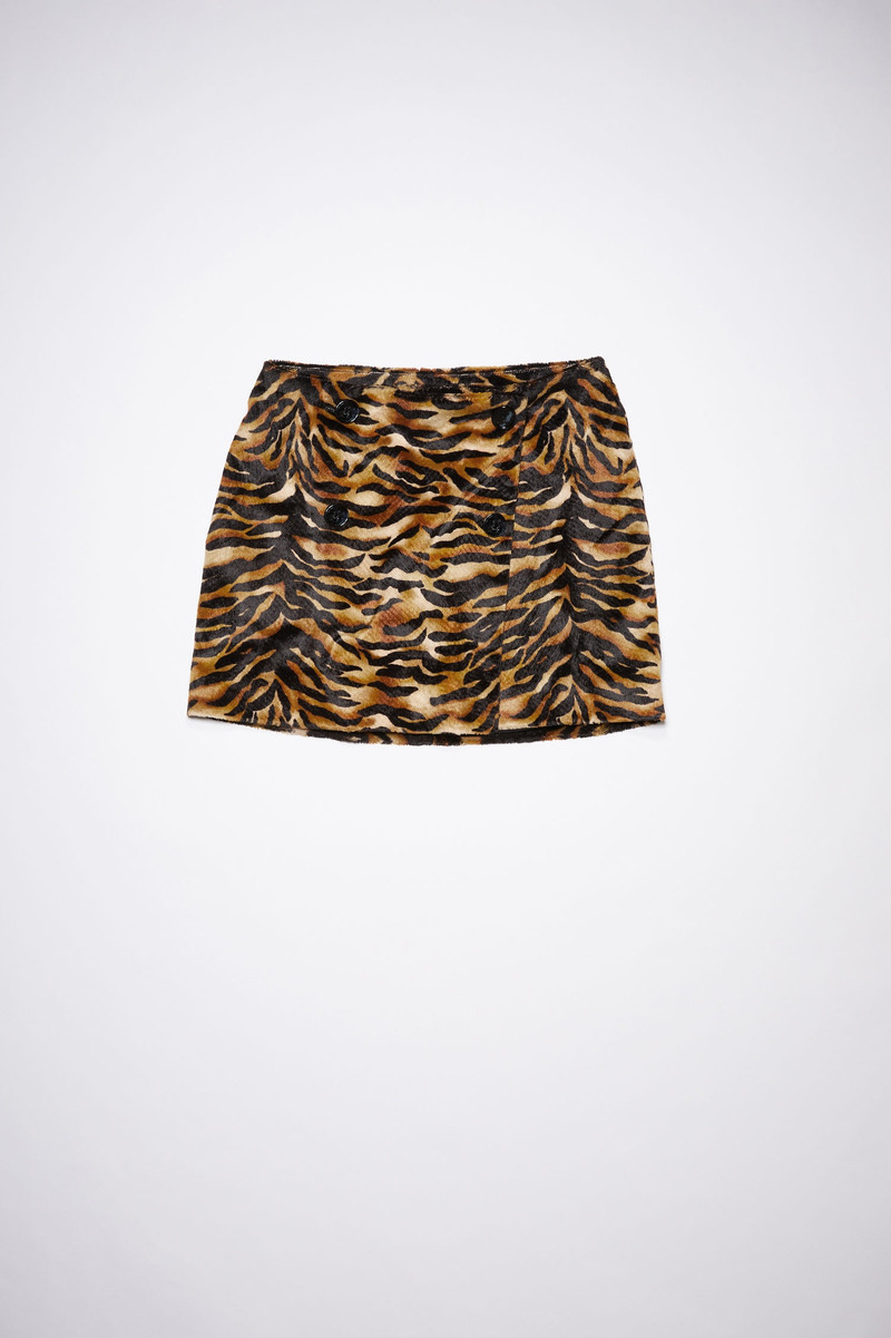 Tiger print skirt - Orange/black 5