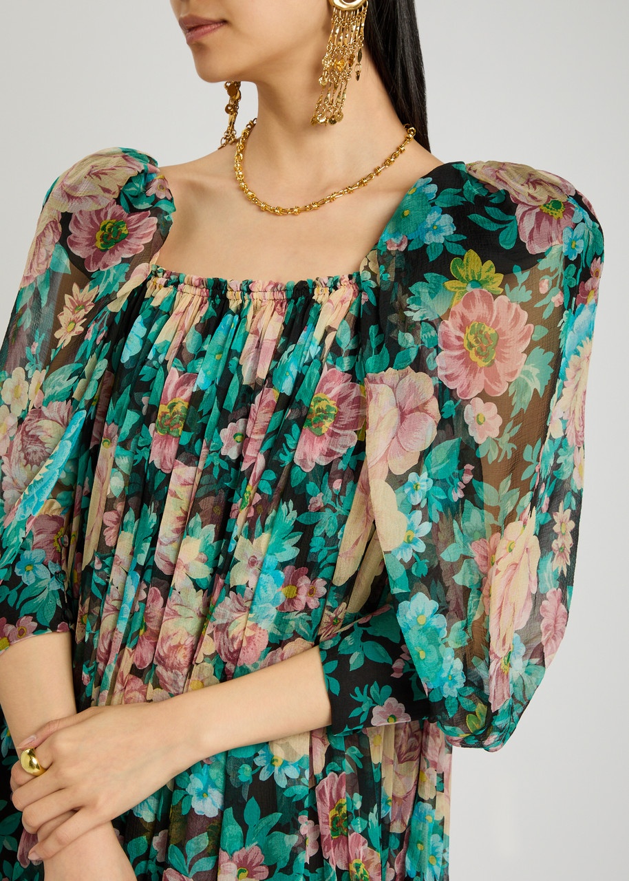 Chloe Floral-printed Silk-georgette Maxi Dress - 5