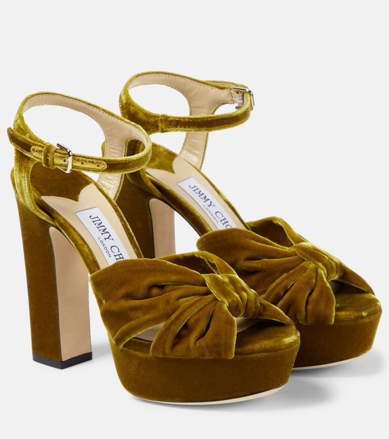 Heloise 120 velvet platform sandals 1