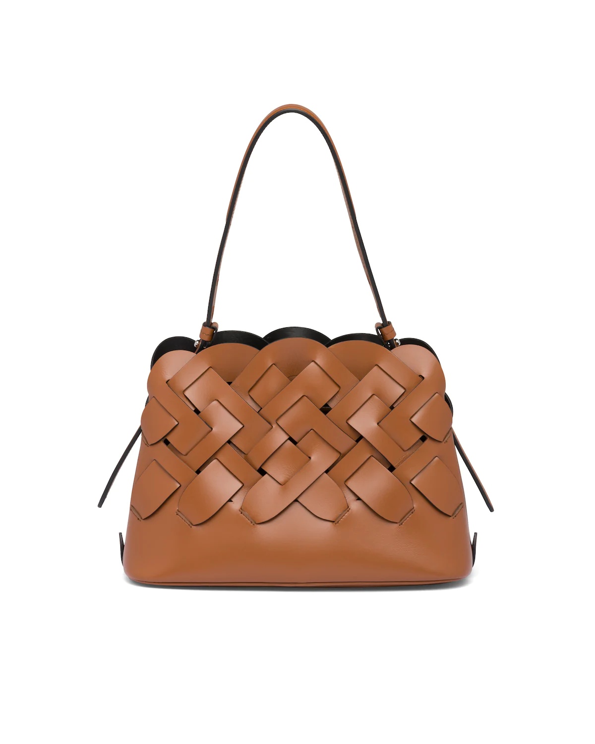 Leather Prada Tress Handbag - 4