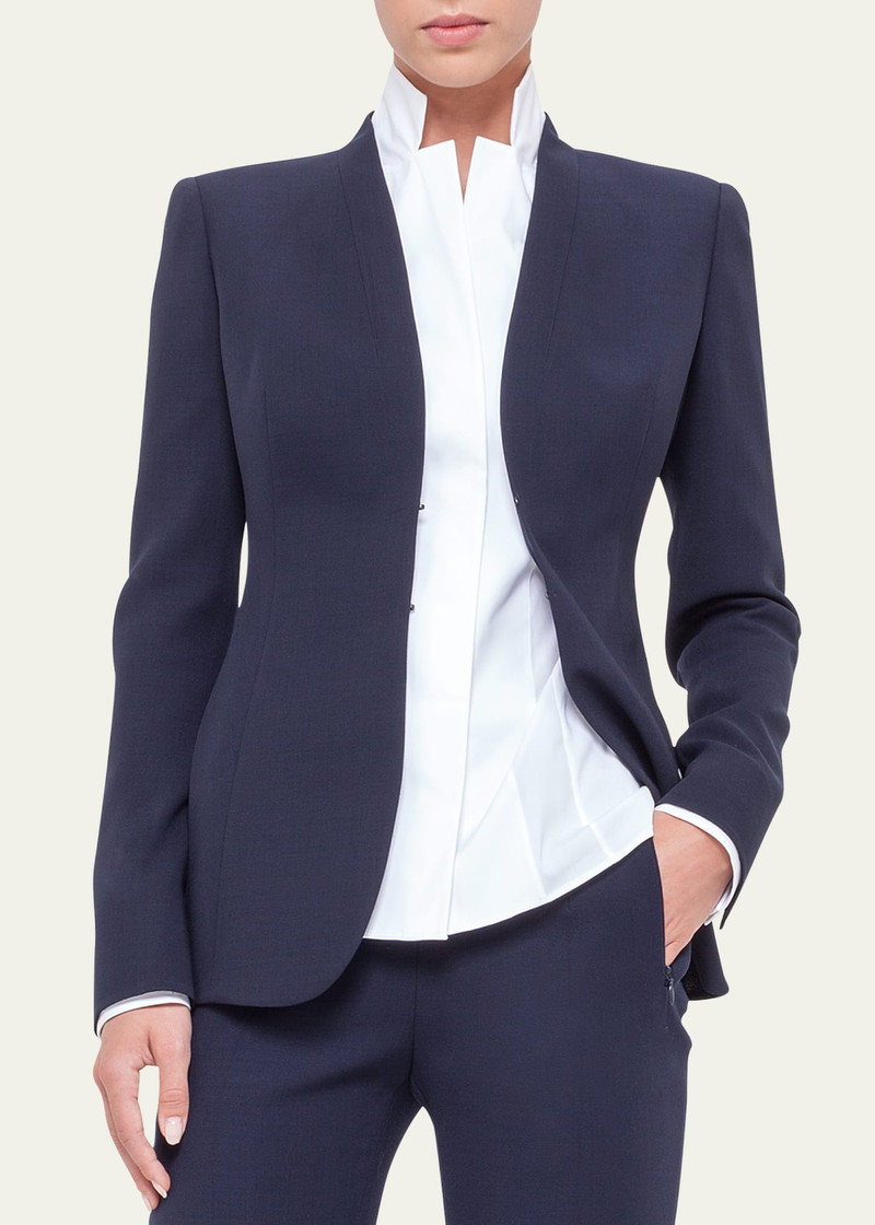 AKRIS Shawl-Collar Wool Jacket outlook