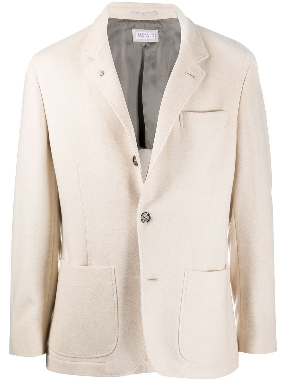 fitted single-breasted blazer - 1