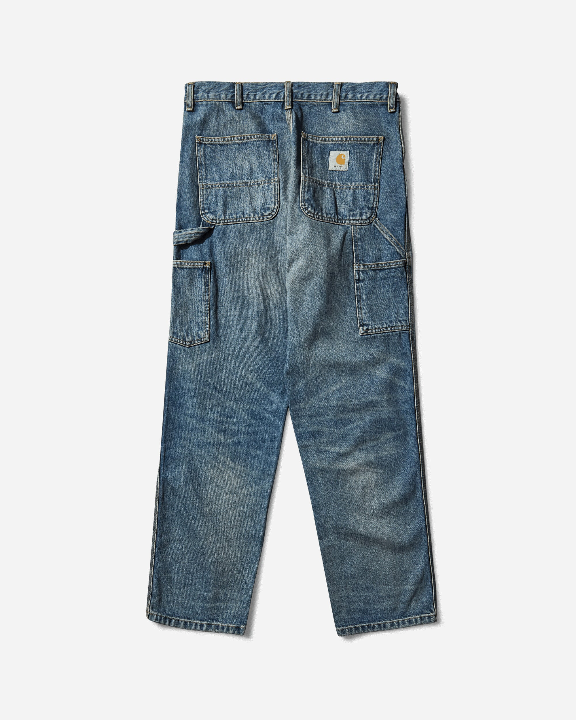 Men's Single Knee Pants Blue (Worn Used Wash) - 2