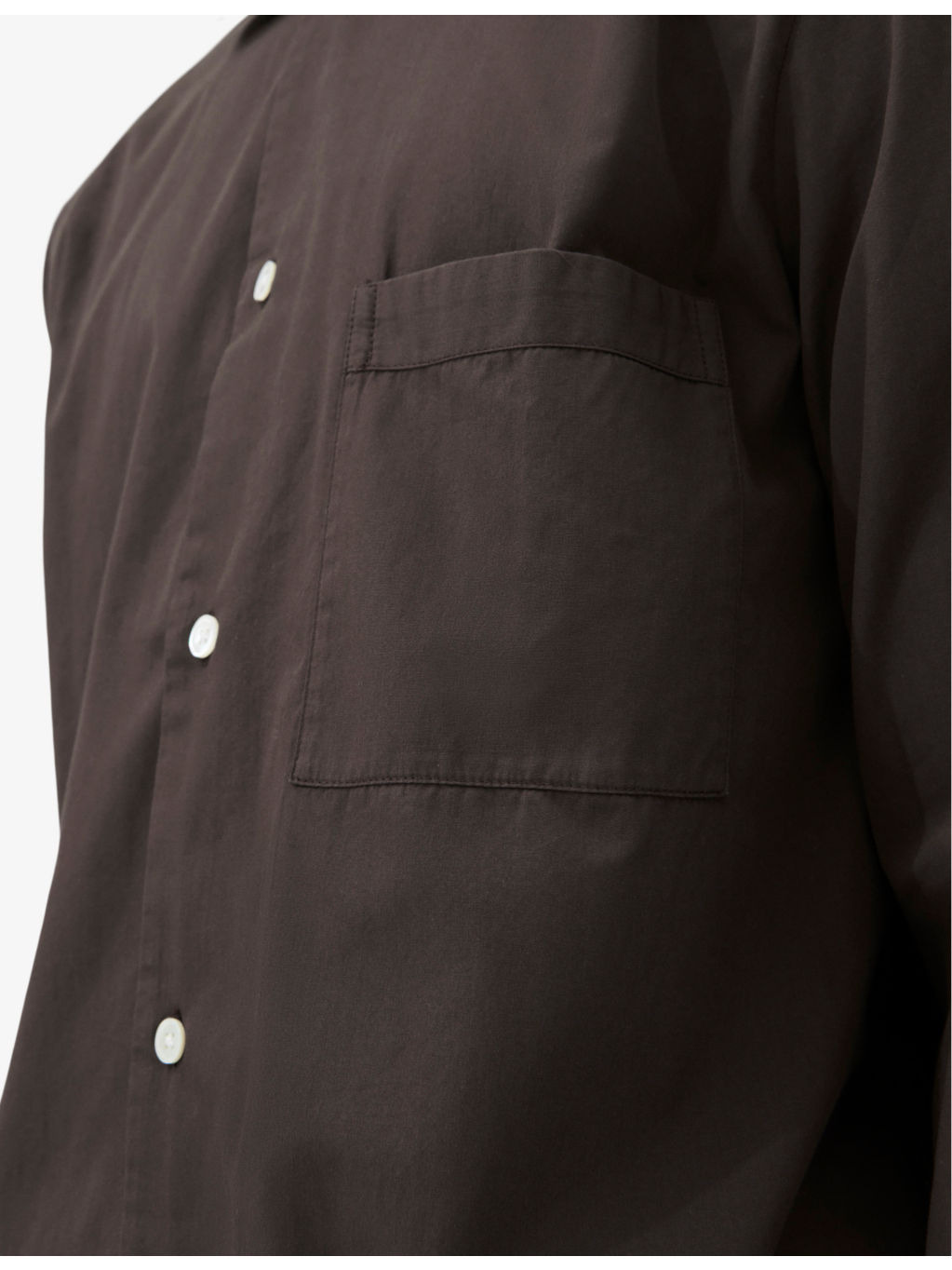 Patch-pocket cotton poplin pyjama shirt - 5