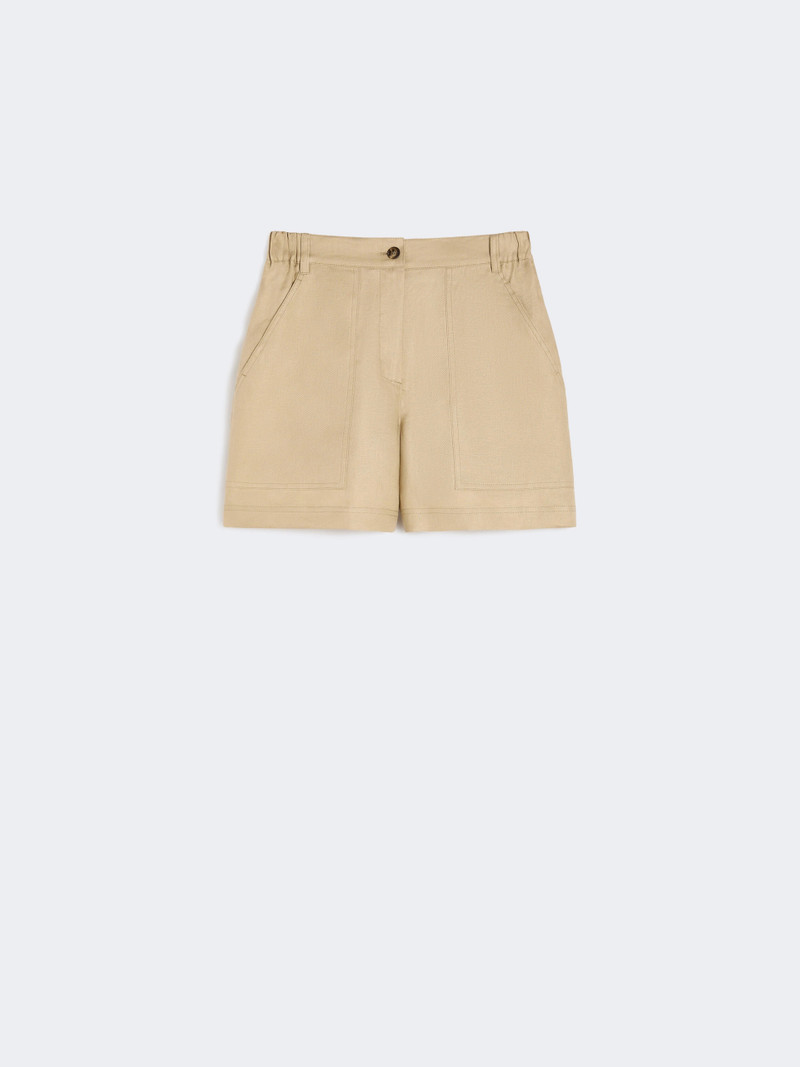 WKIVELETTA Short in pure linen - SAND 1