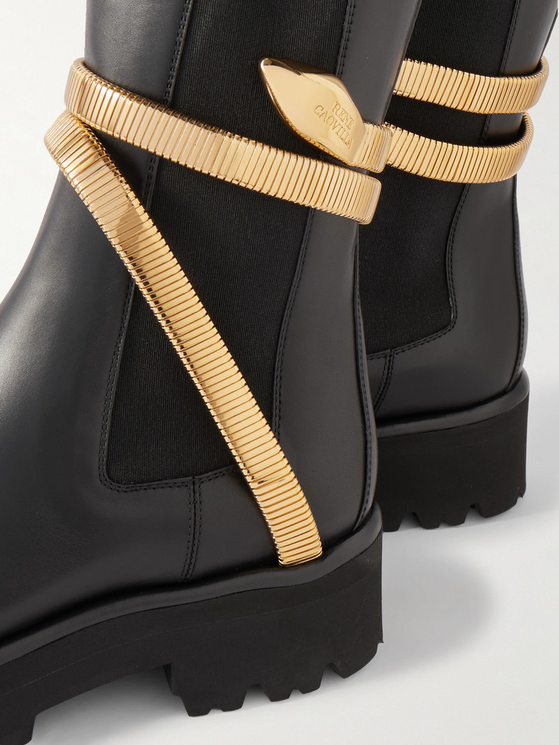 Embellished Leather Chelsea Boots 4