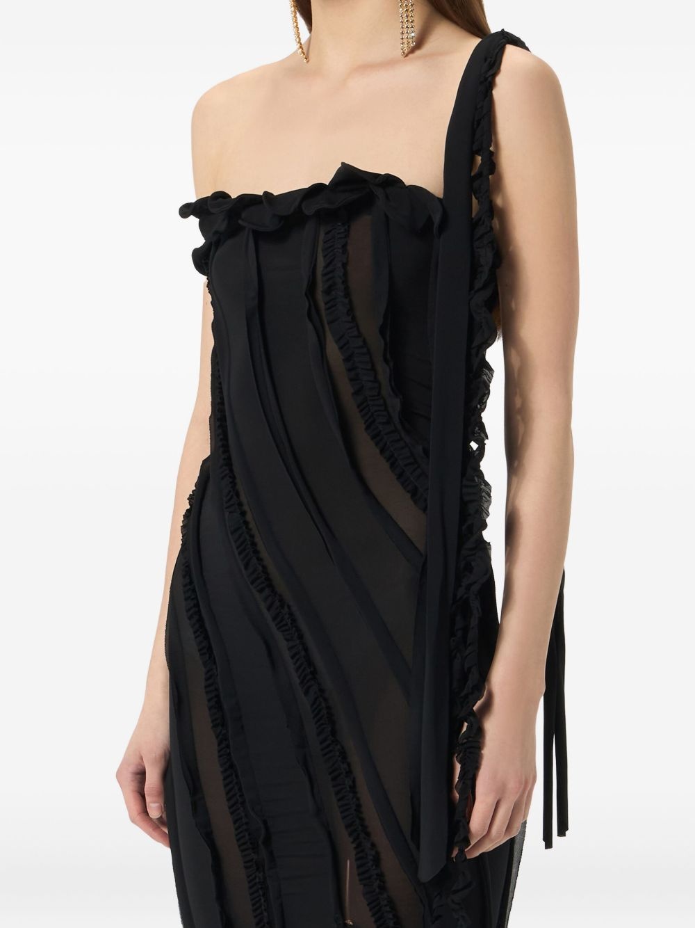 draped evening gown - 4