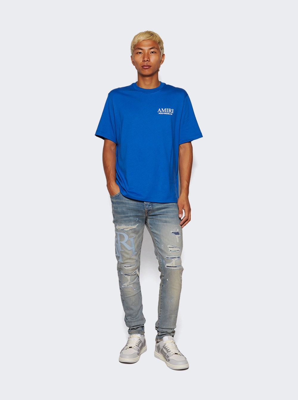 Bones Stacked Tee Blue - 2