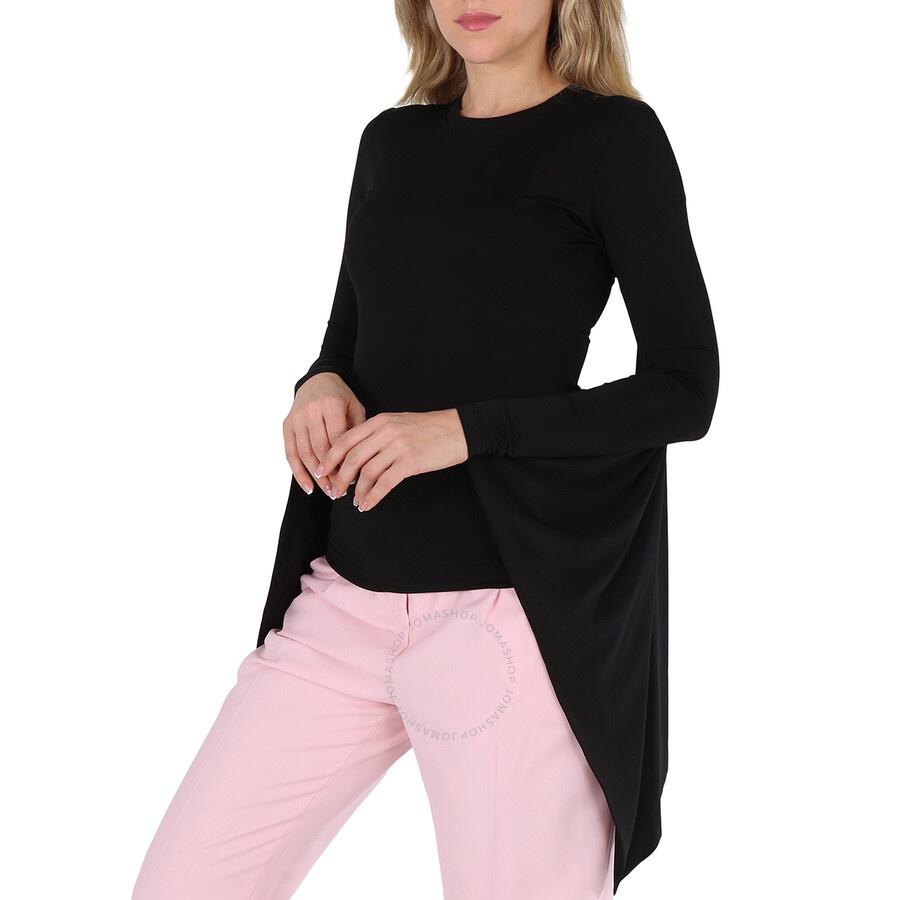 Burberry Ladies Black Crewneck Flared Sleeved Top - 5