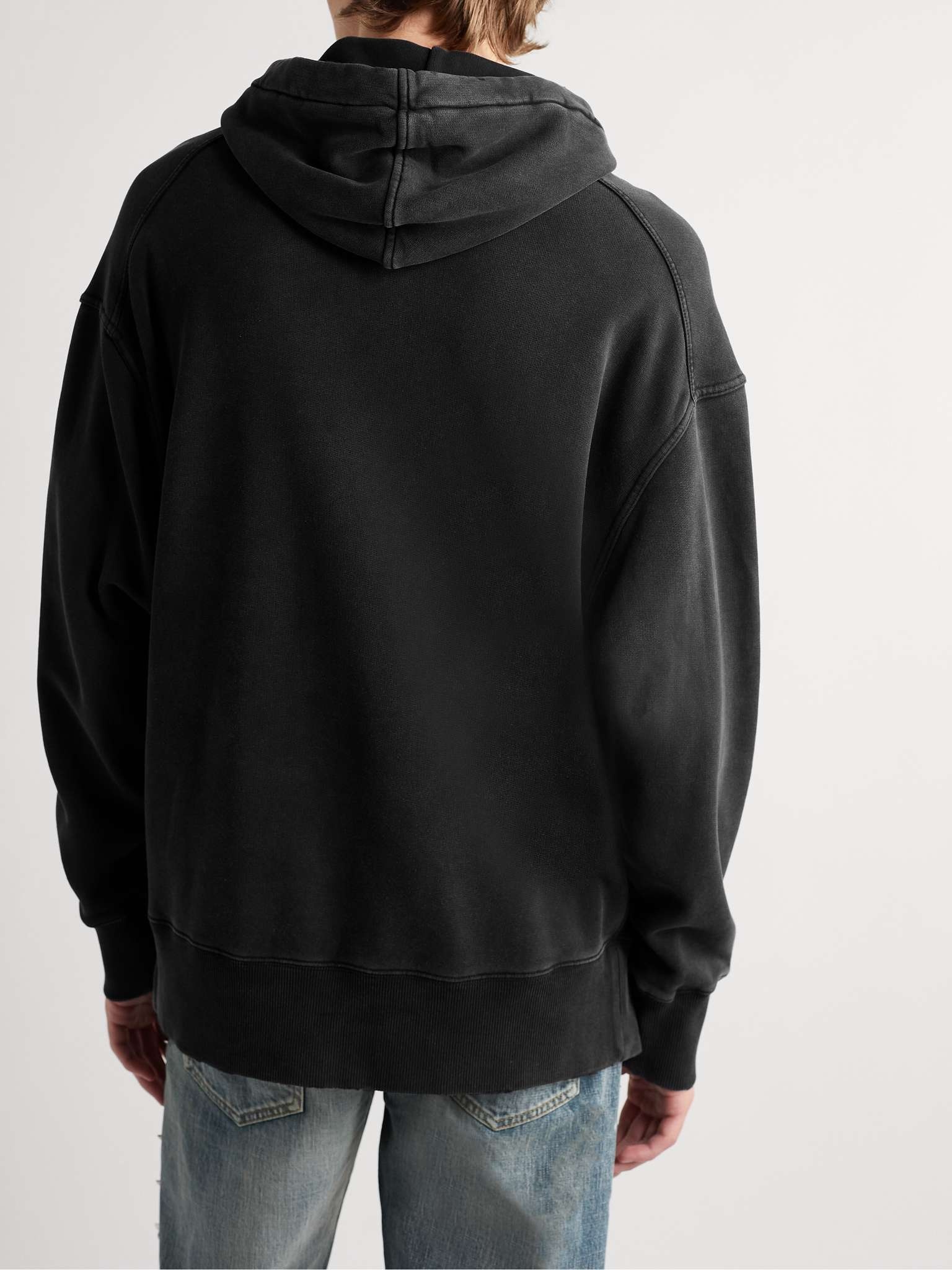 Logo-Flocked Printed Cotton-Jersey Hoodie - 4