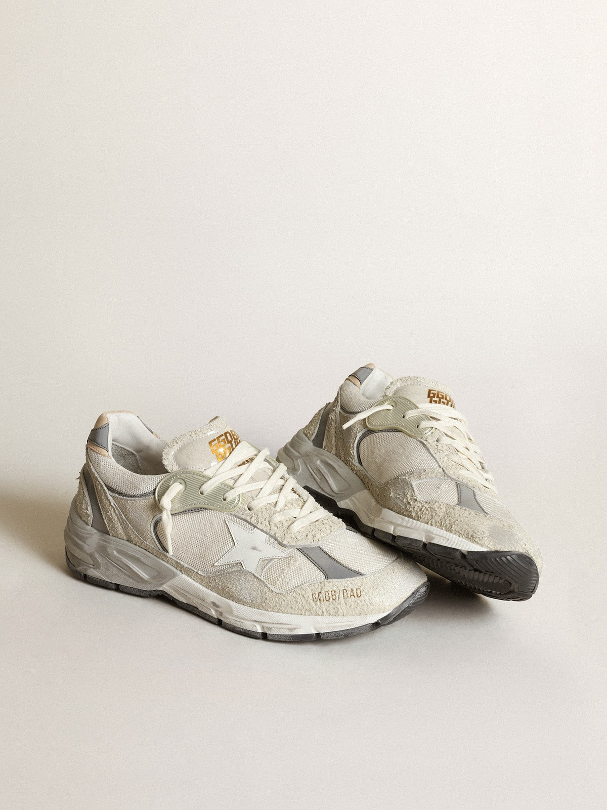 Men's Dad-Star in white and gray suede and white leather star - 2