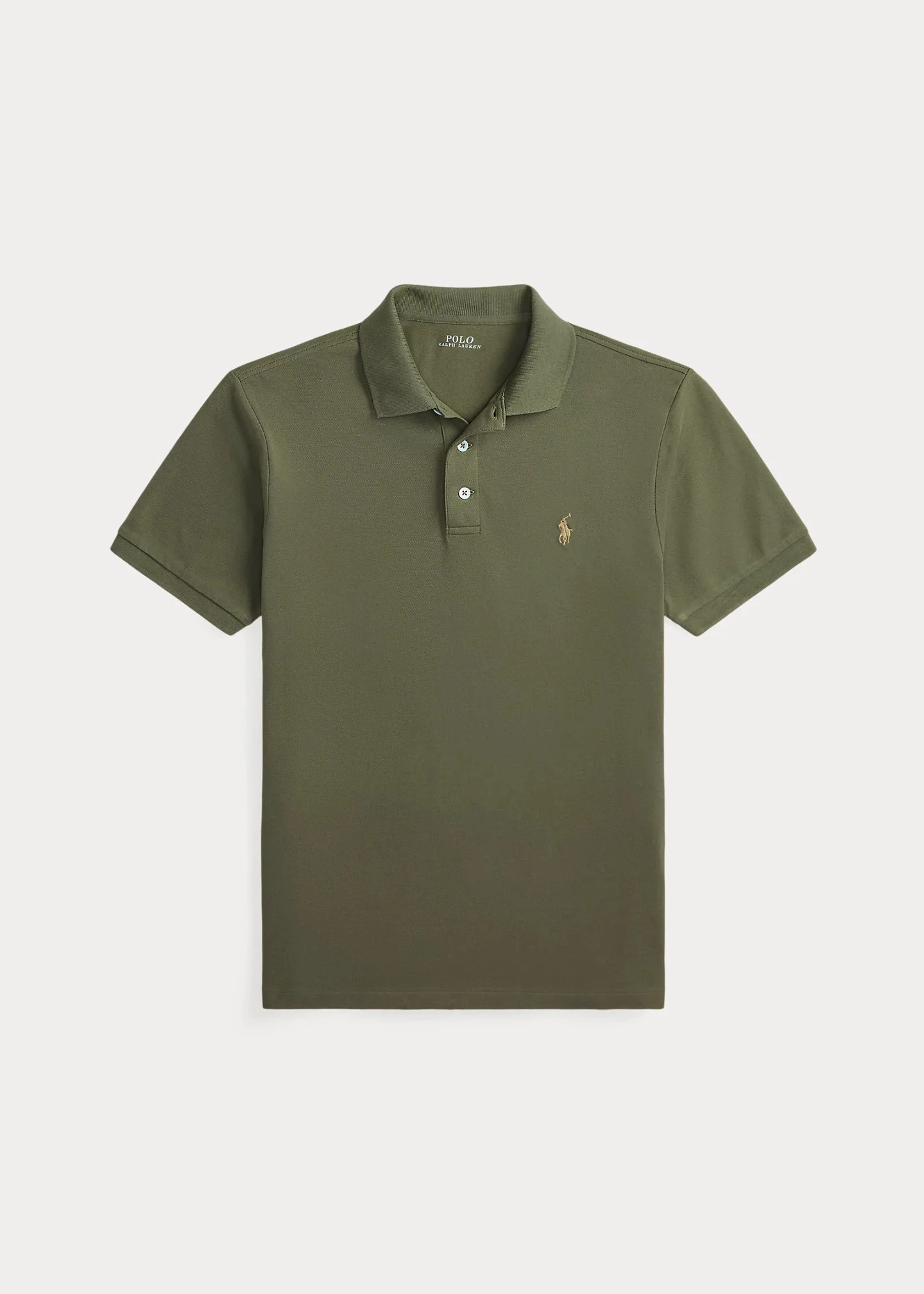 Custom Slim Fit Stretch Mesh Polo Shirt - 1