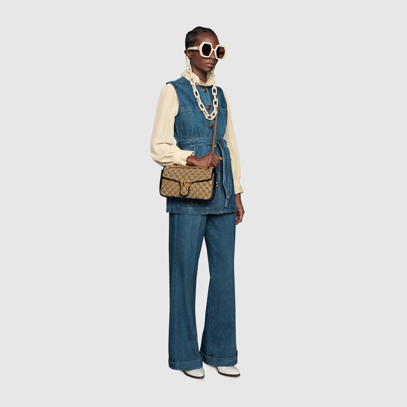 GUCCI Marble washed denim vest outlook