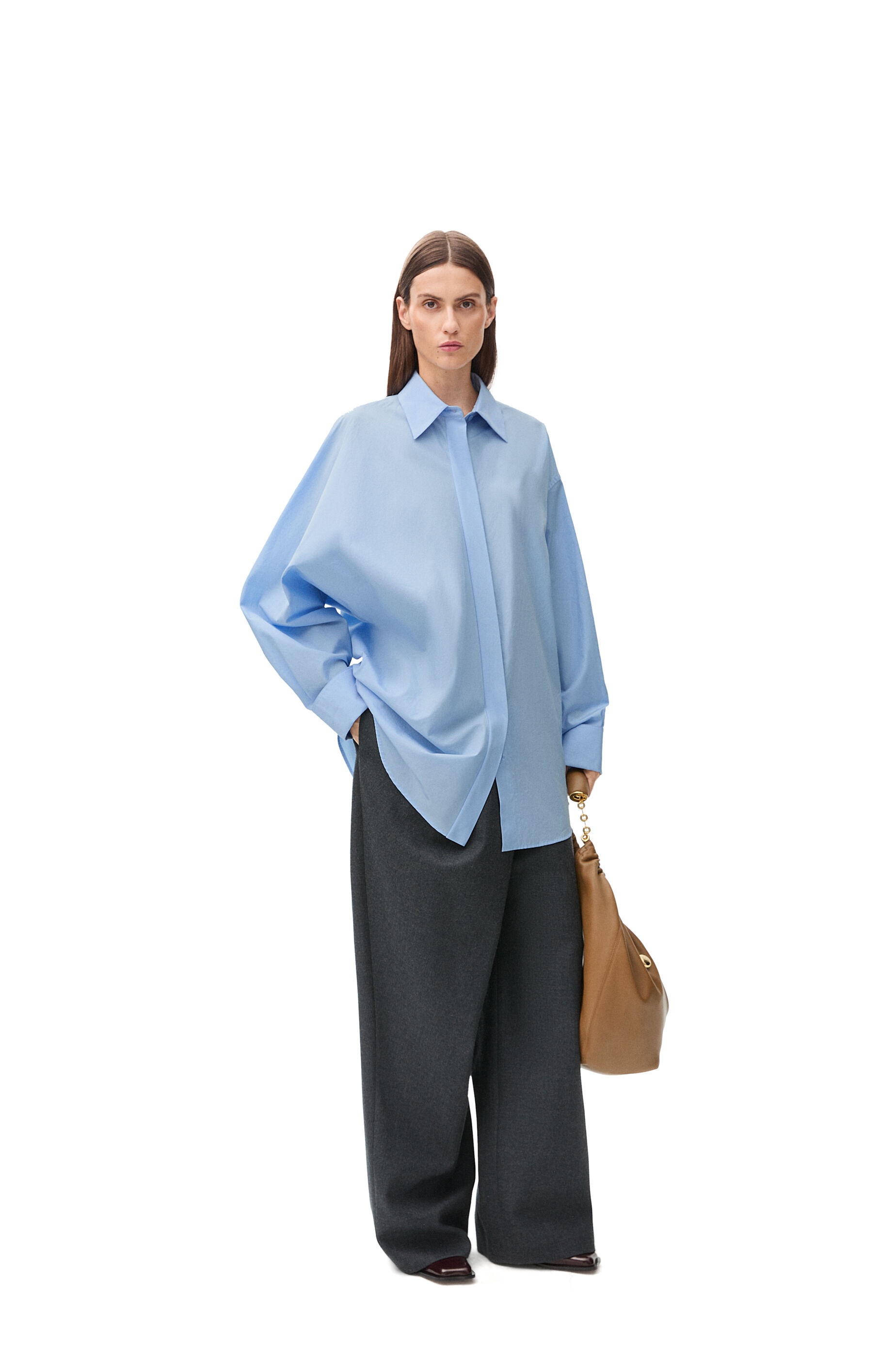 Draped shirt in cotton - 2