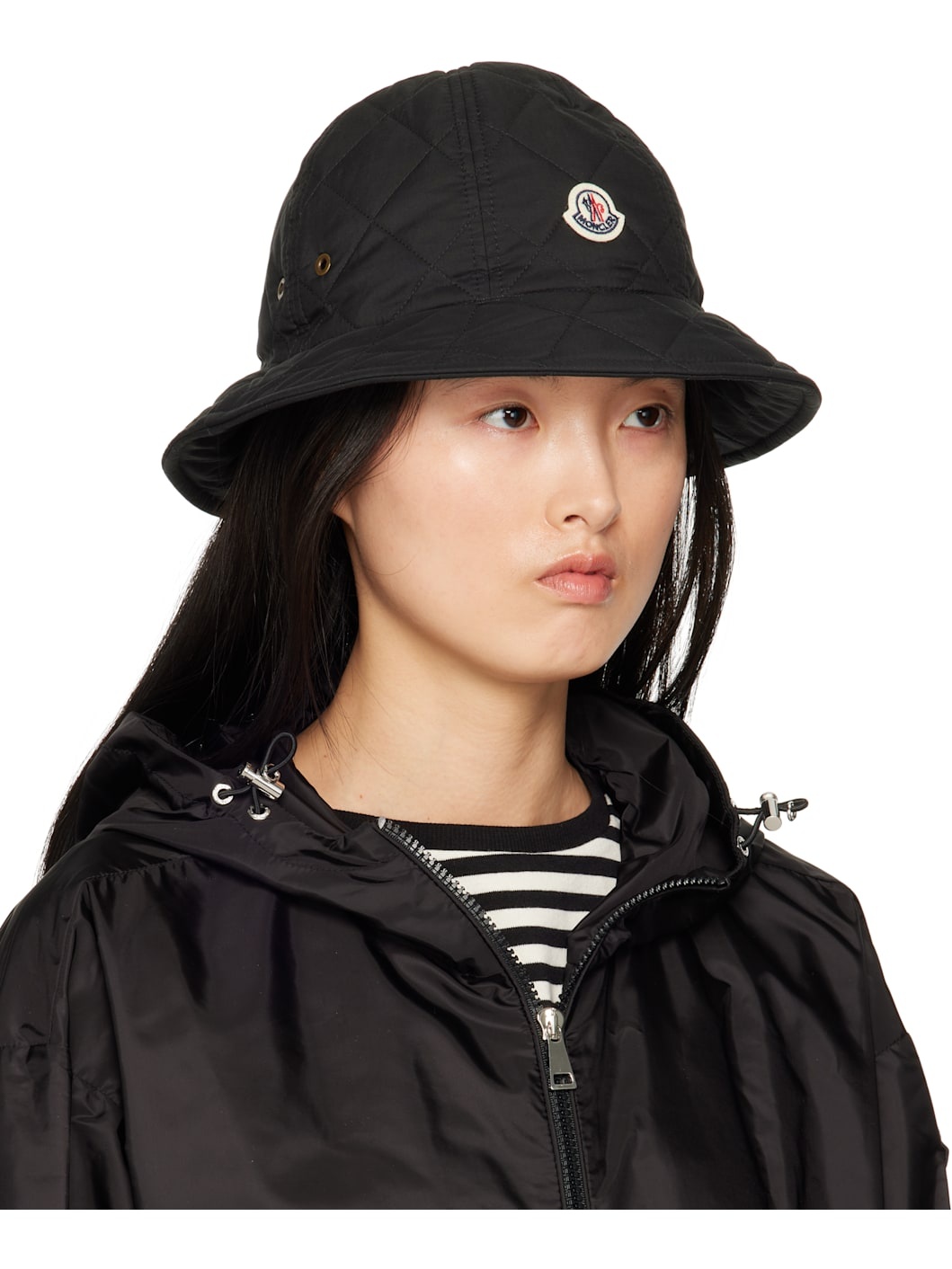 Black Quilted Bucket Hat - 2