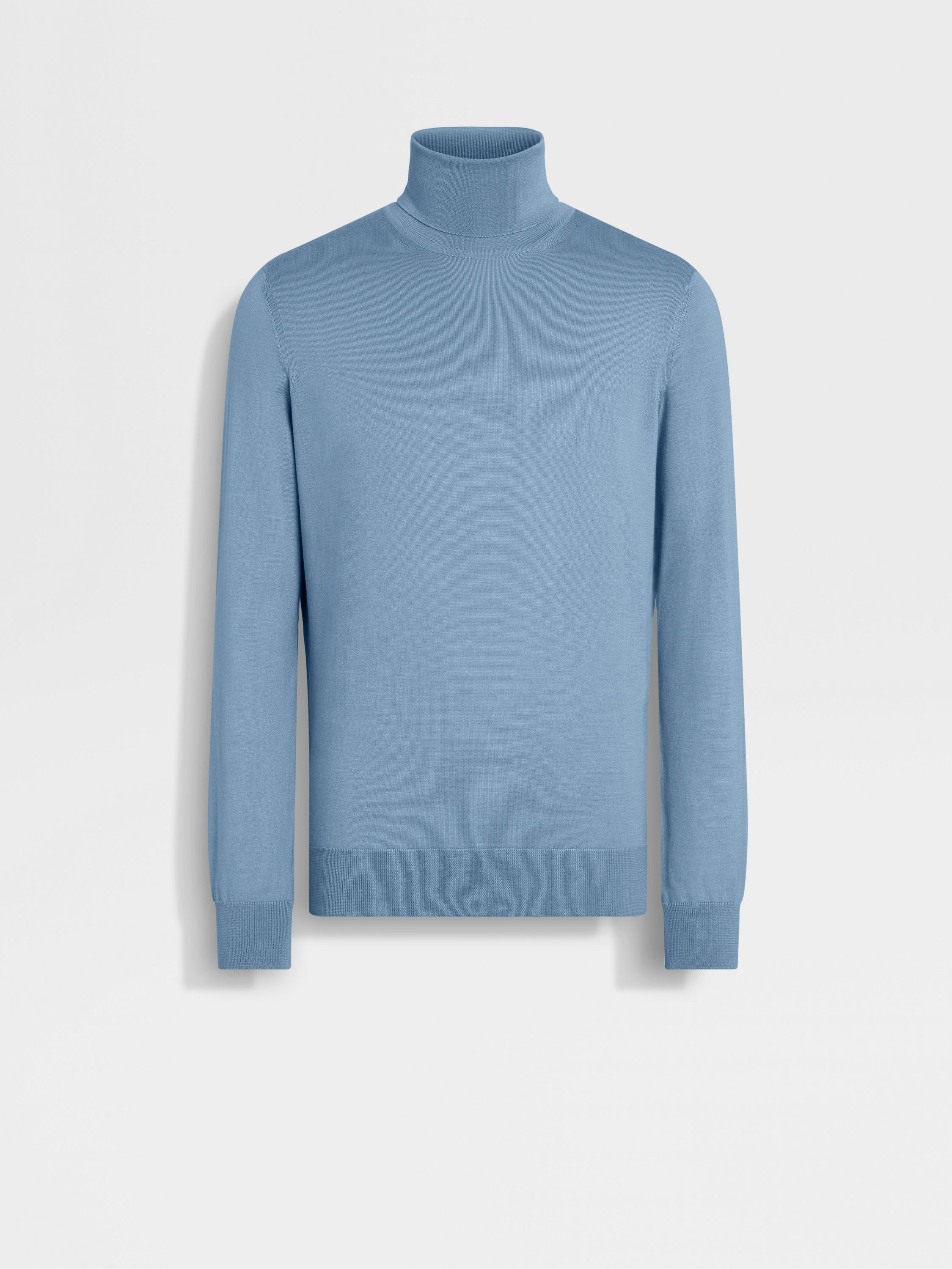 LIGHT BLUE MÉLANGE CASHSETA TURTLENECK - 1