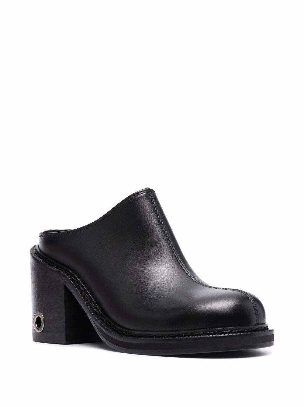 leather 95mm heeled mules - 2