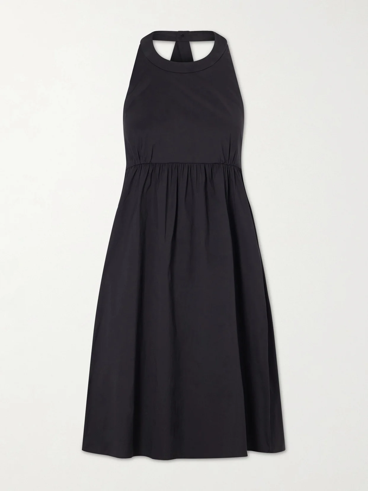Cotton-blend Poplin Halterneck Mini Dress - 1