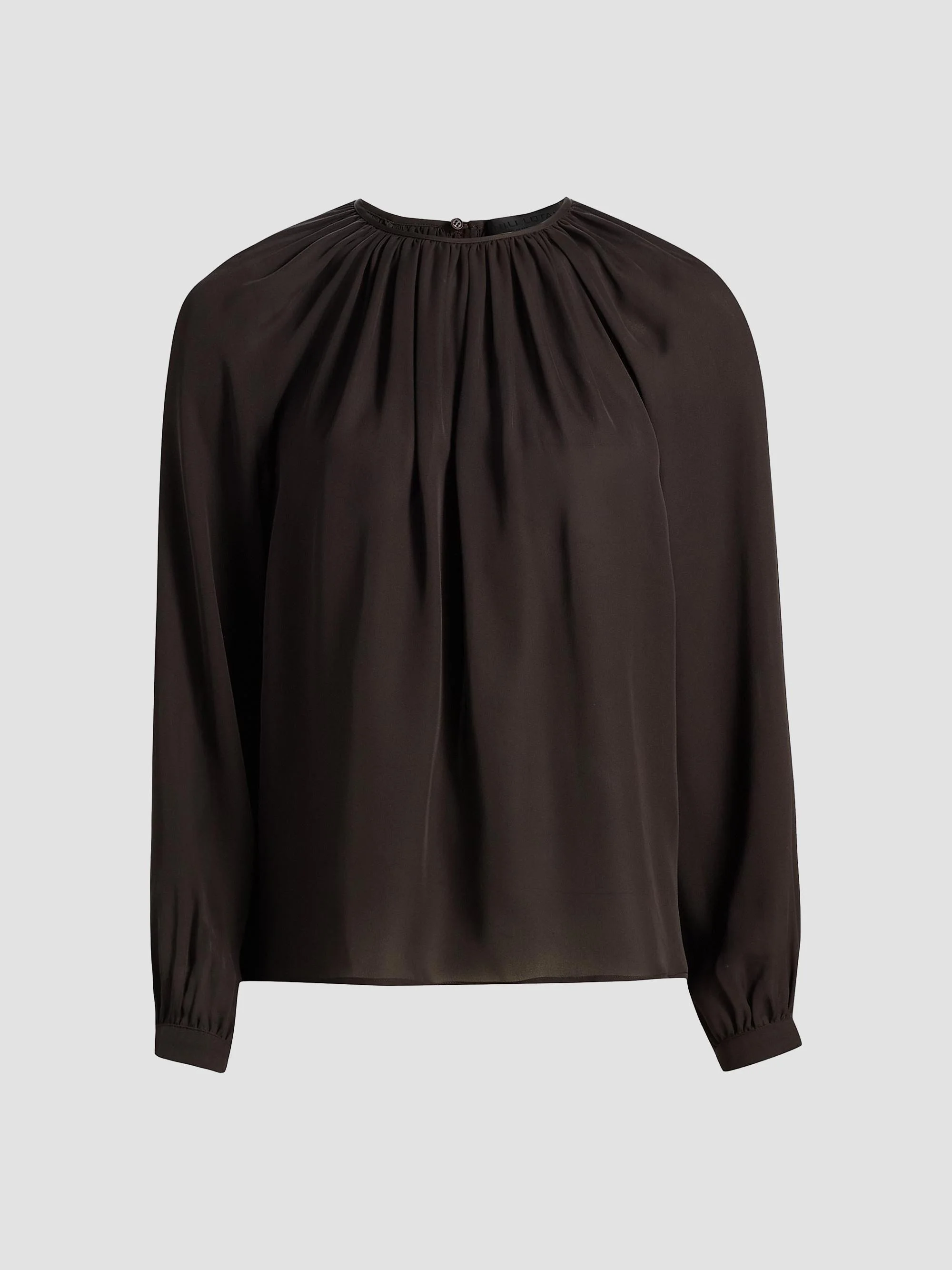 Women's Saint Tropez Silk Blouse - Chocolate Brown - 1