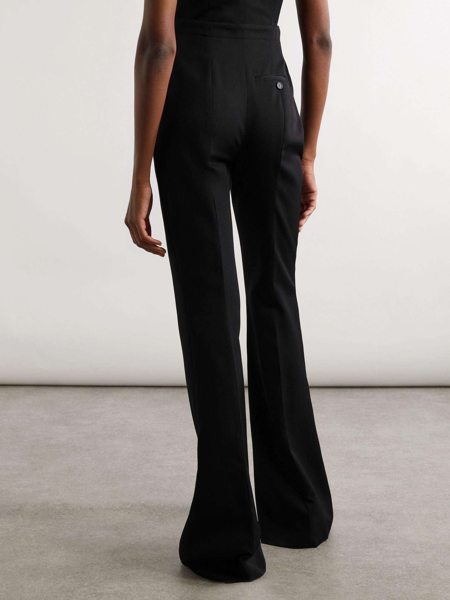 Wool-twill flared pants Black - 3